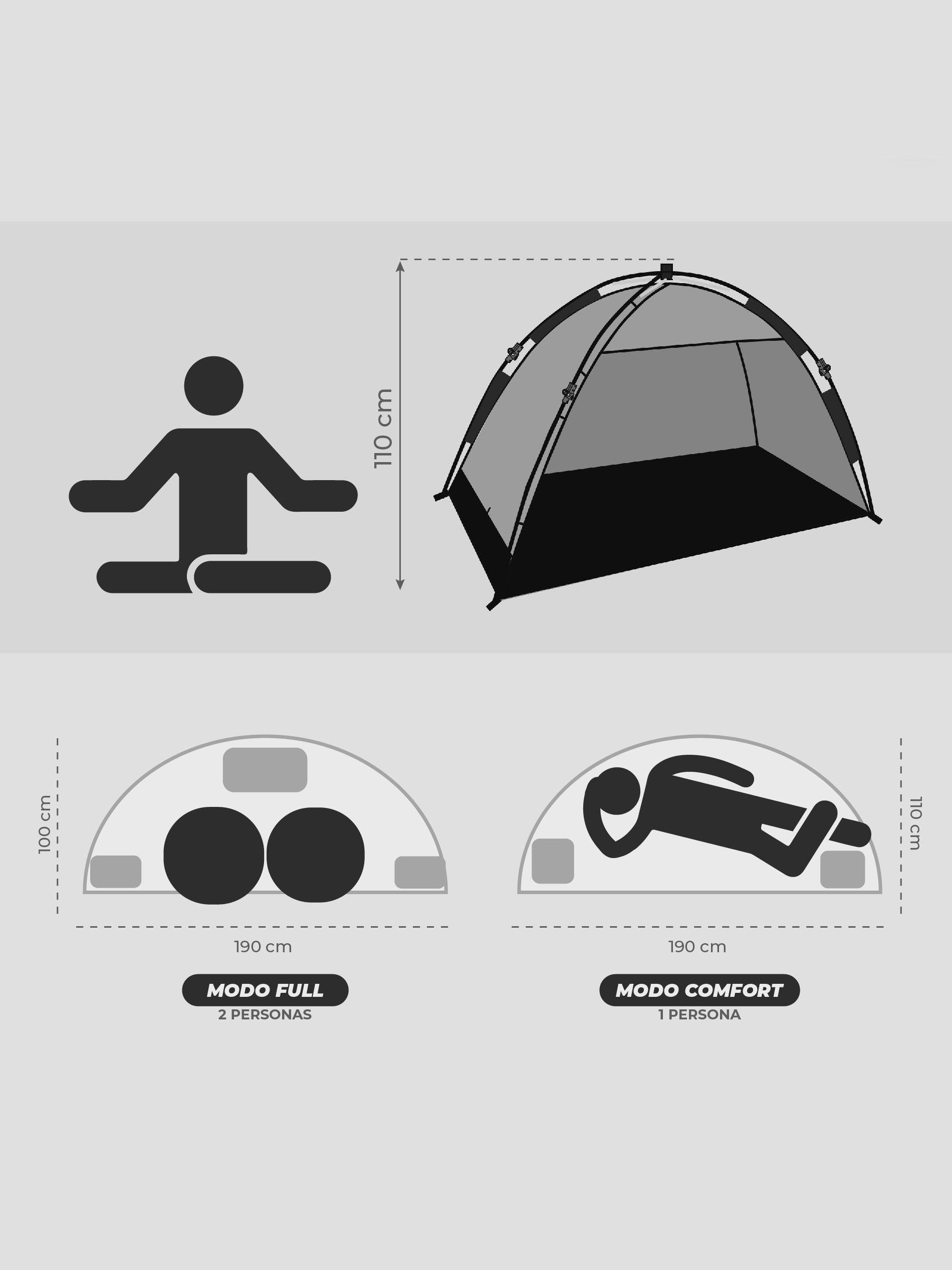 Carpa Automática de Playa Kano Reñaca Cortaviento con UV30+-4