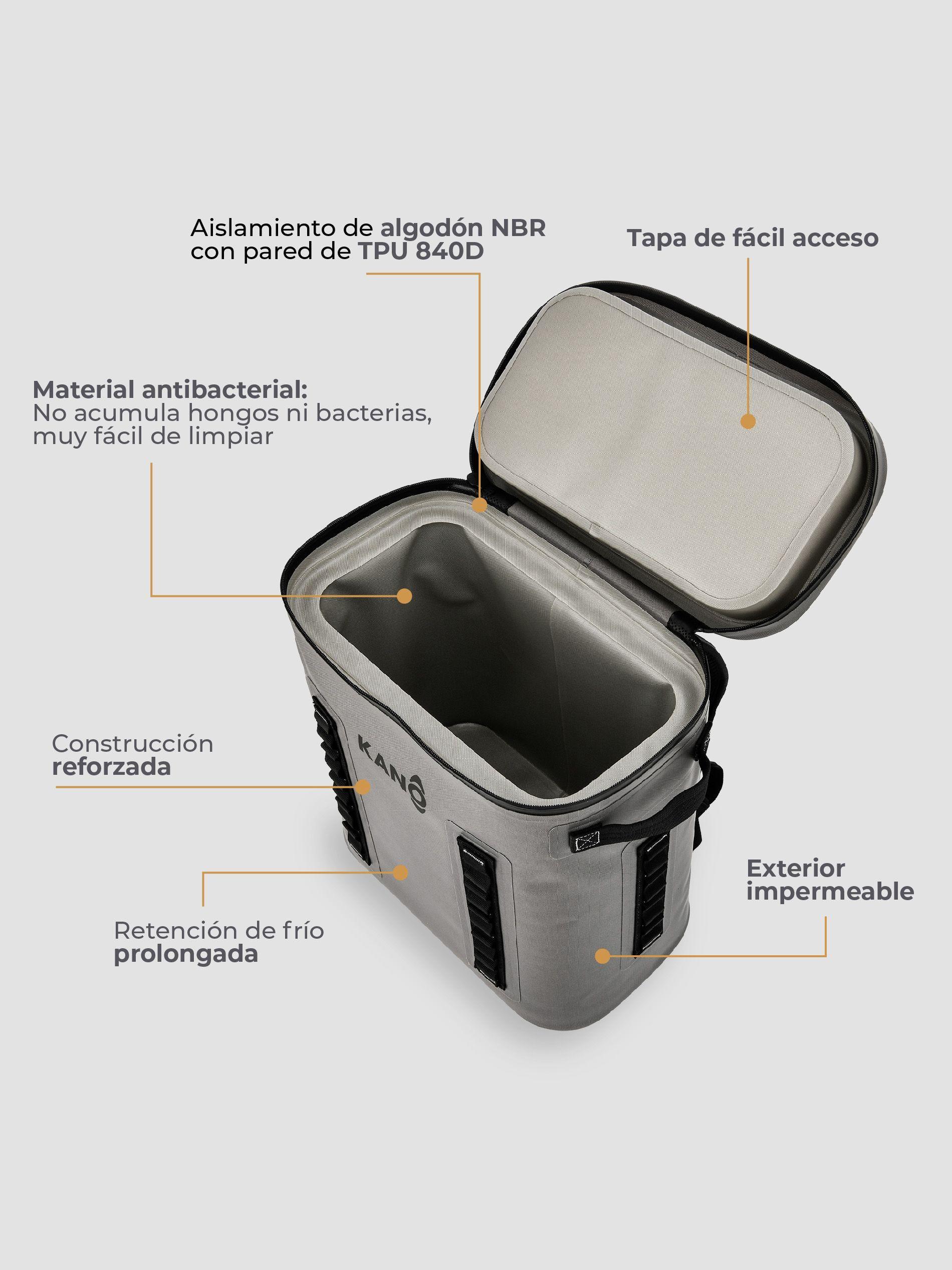 Cooler Mochila Térmica de Aislamiento Grey 20L Kano-7