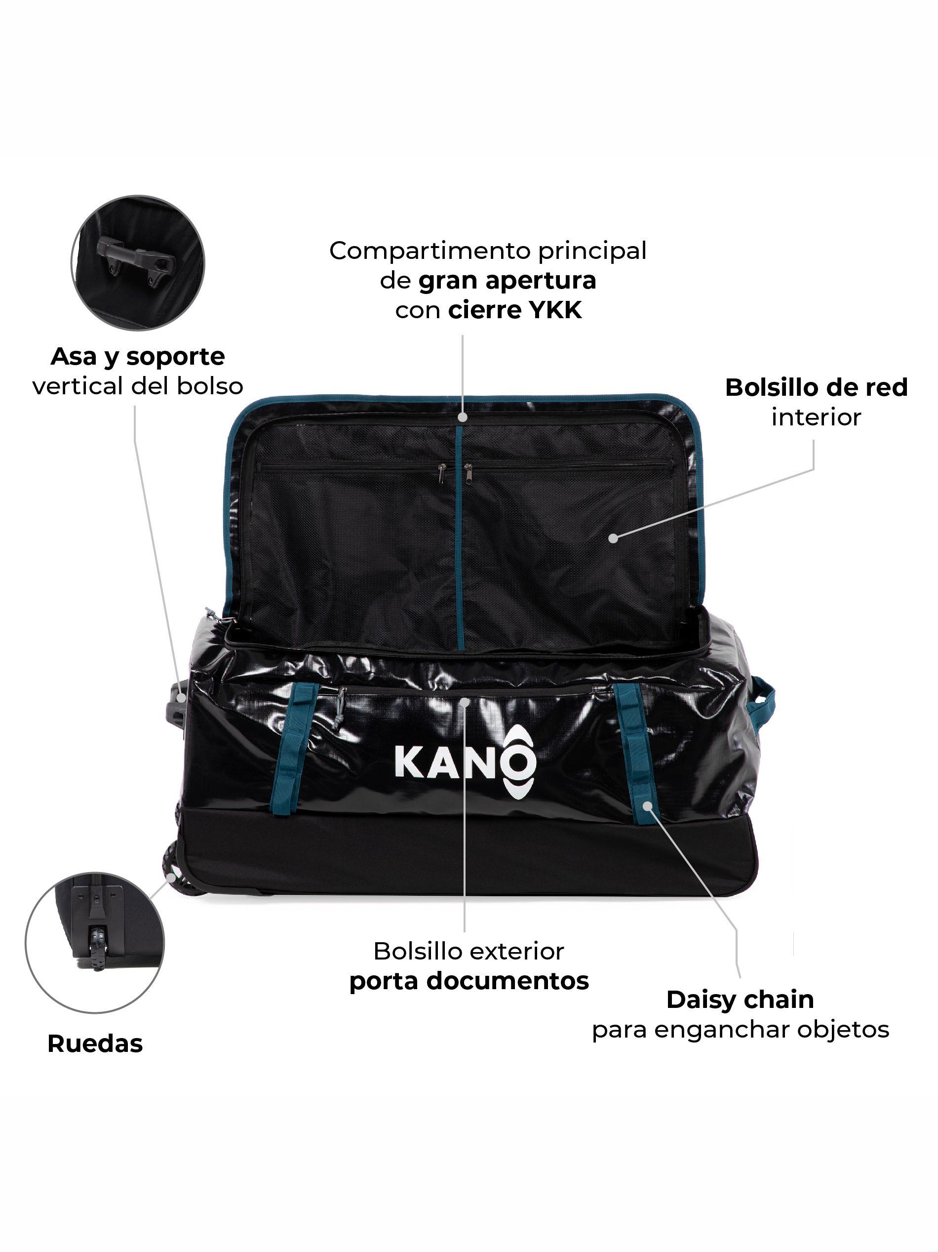 Bolso de Viaje con Ruedas Kano Outdoor Carry On 100L Negro-2