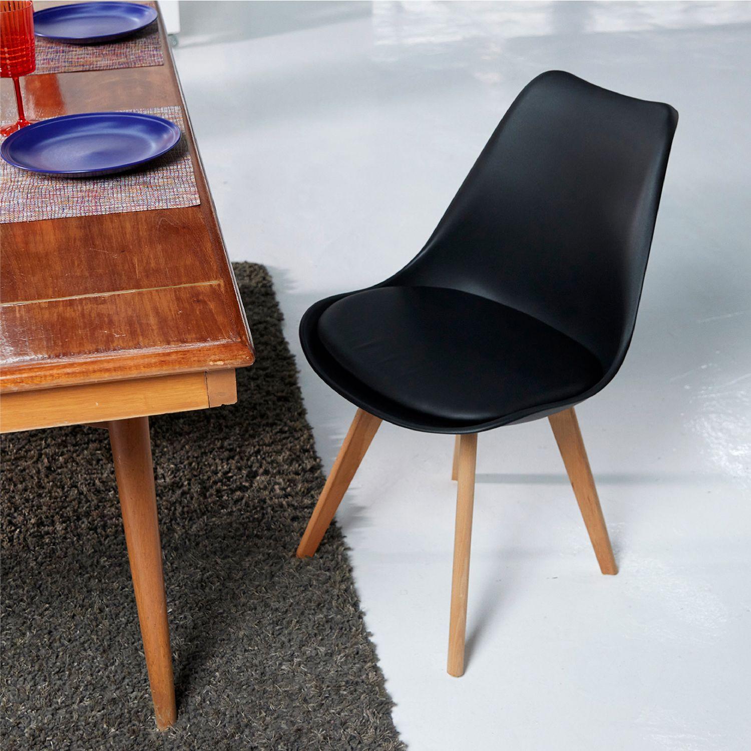 Set de 4 Sillas Relan Eames Tulip Negras-4