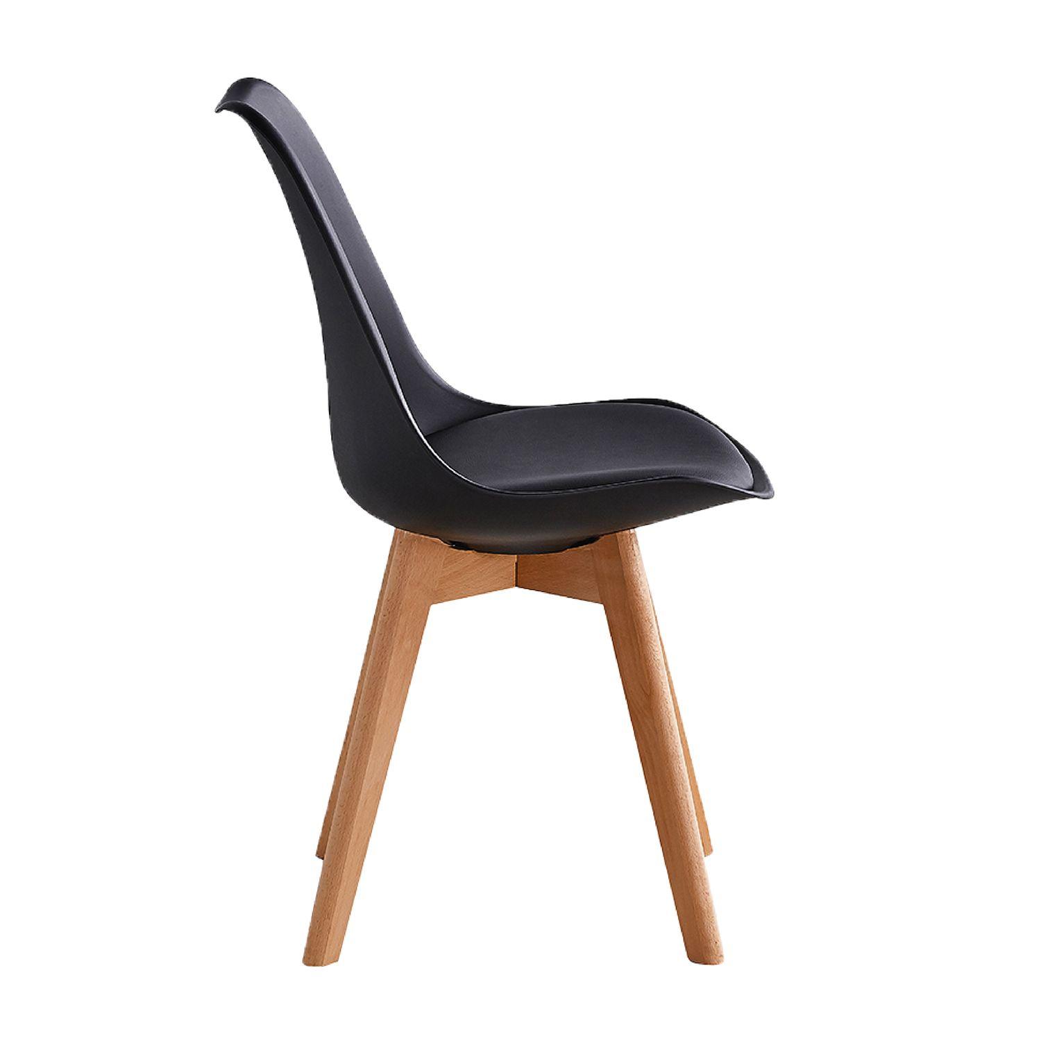 Set de 4 Sillas Relan Eames Tulip Negras-7
