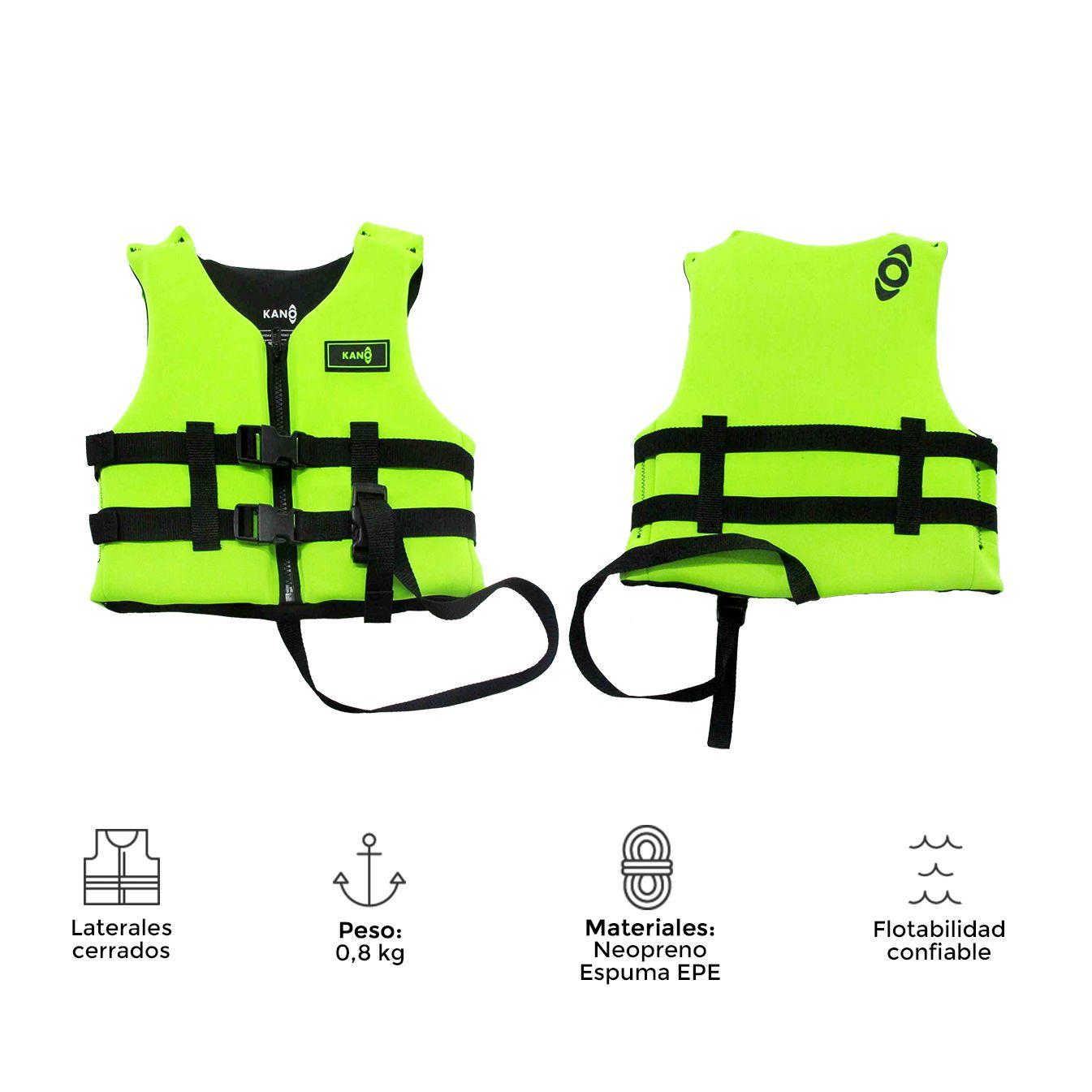 Chaleco Salvavidas de Neopreno para Niños Kano con Cierre-3