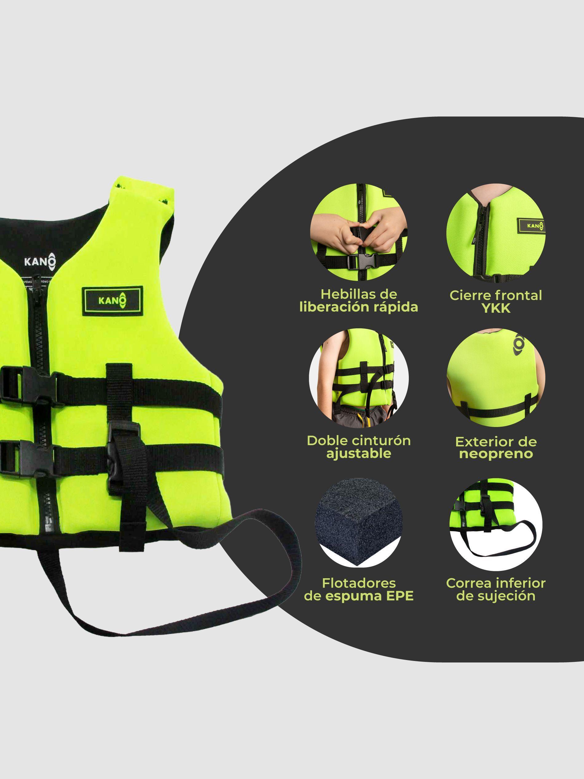 Chaleco de Flotación de Neopreno Kano para Niños con Cierre-5