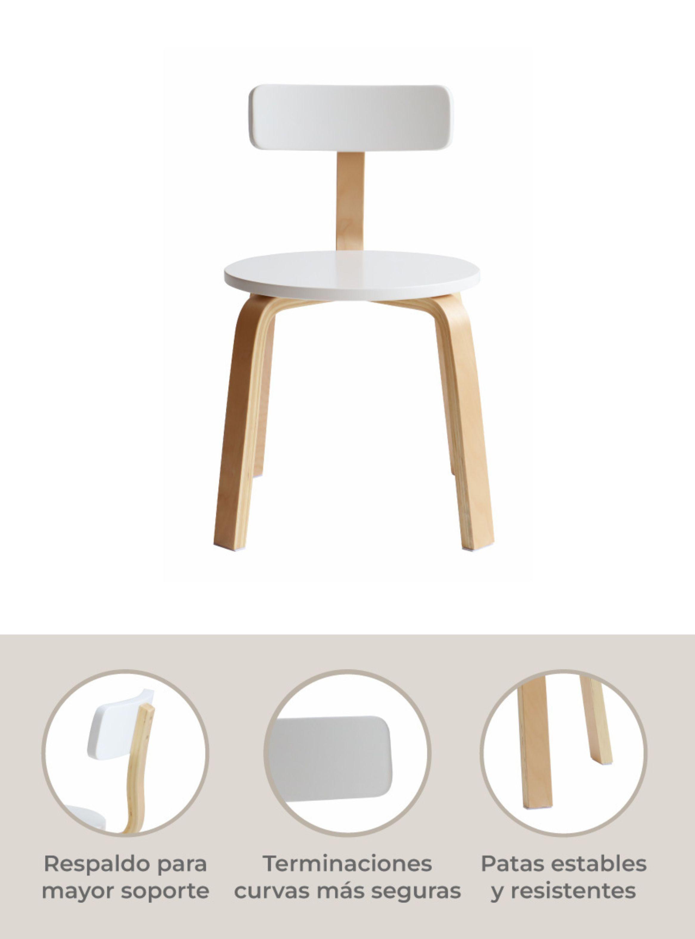 Set Mesa y 2 Sillas Infantil Sitte Relan Símil Madera Nórdico-4