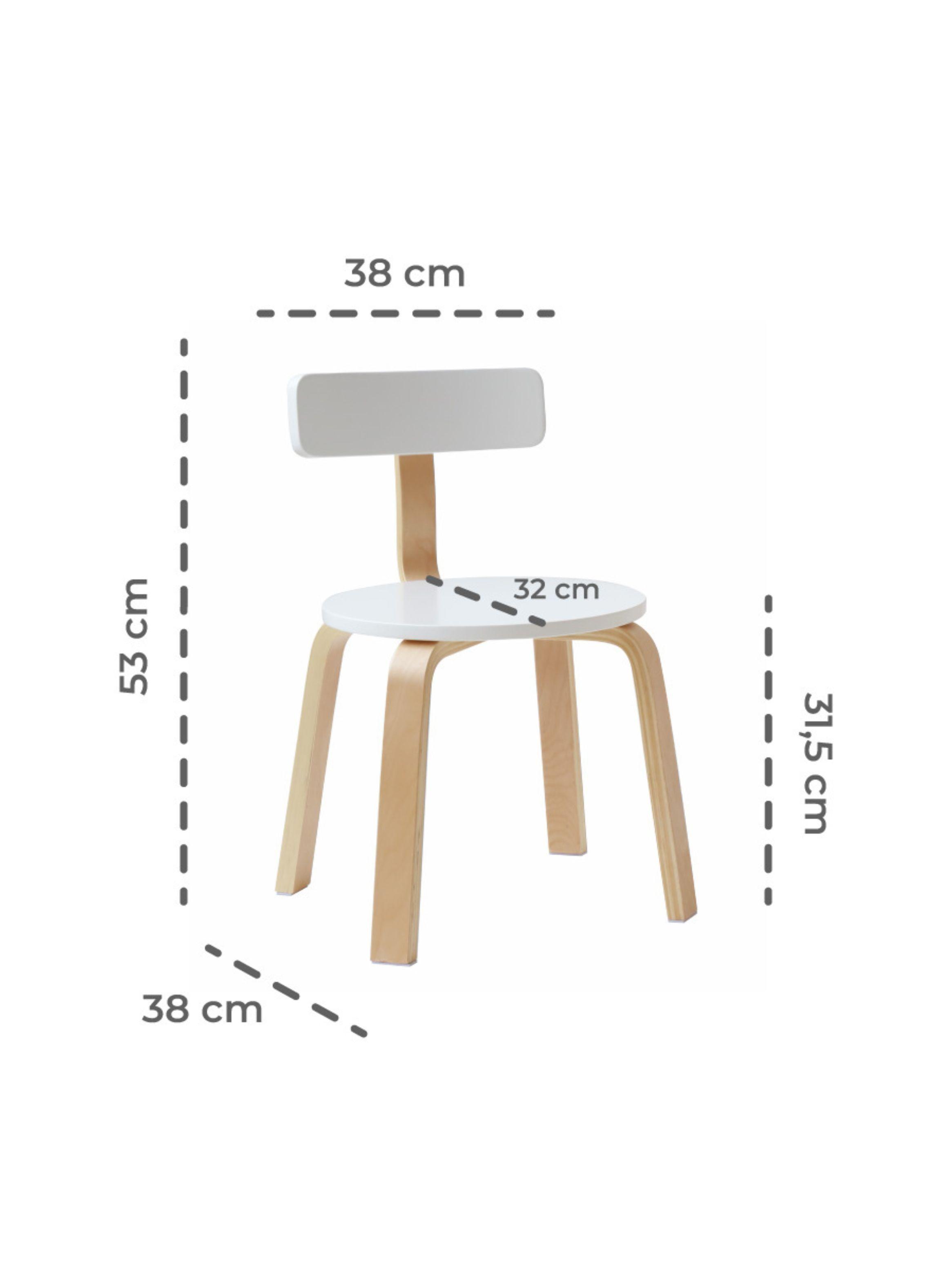 Set Mesa y 2 Sillas Infantil Sitte Relan Símil Madera Nórdico-7