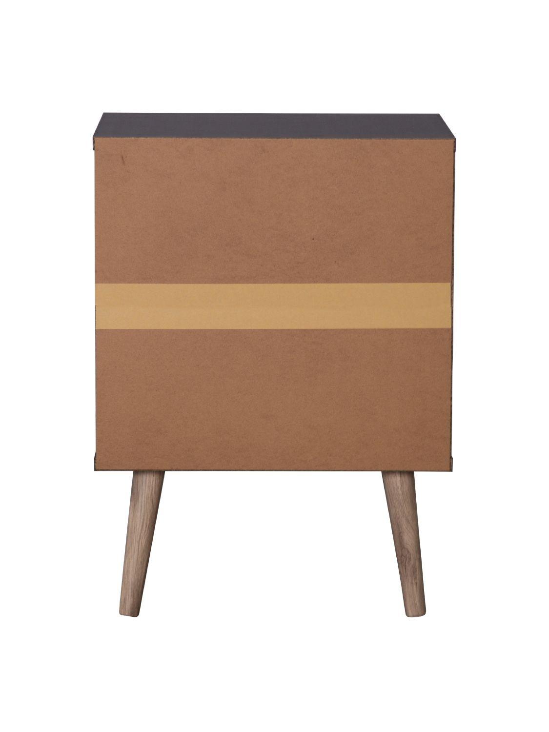 Velador Top Living Tromso Con Cajón Negro y Madera-9