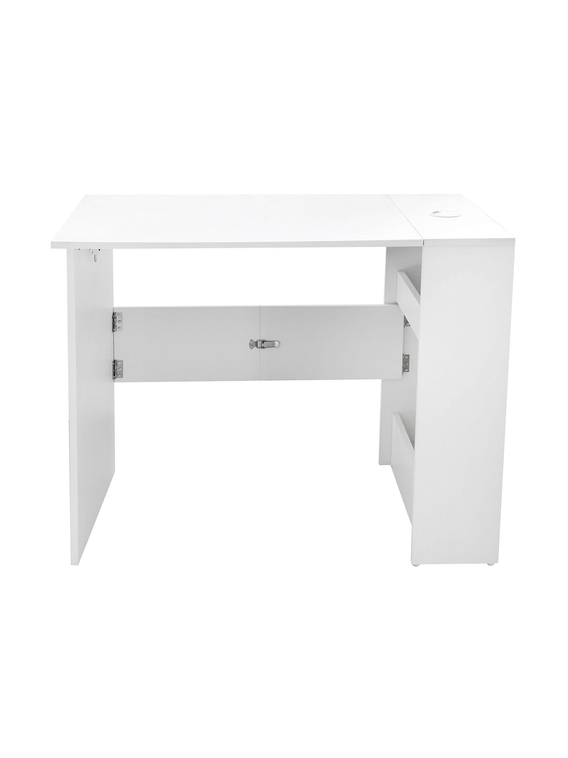 Escritorio Plegable Relan White Compacto Blanco Recibidor-6