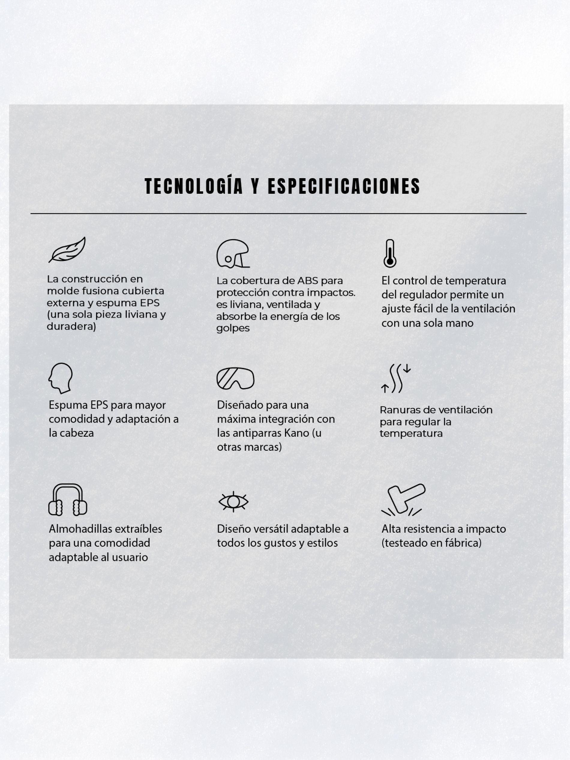 Casco Ski Snowboard de Nieve Kano FROST Niños Ajustable-6