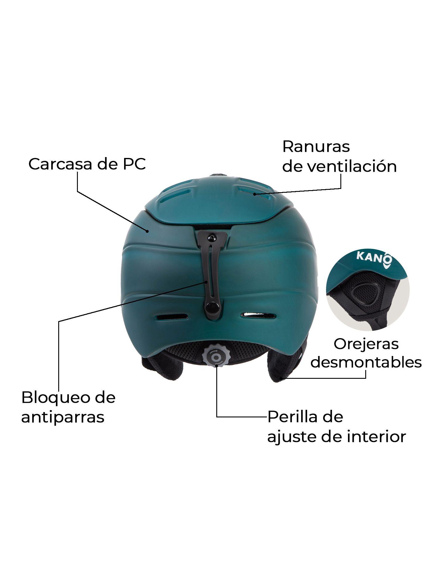 Casco De Ski y Snowboard Kano Patrol Ajustable Petróleo-3