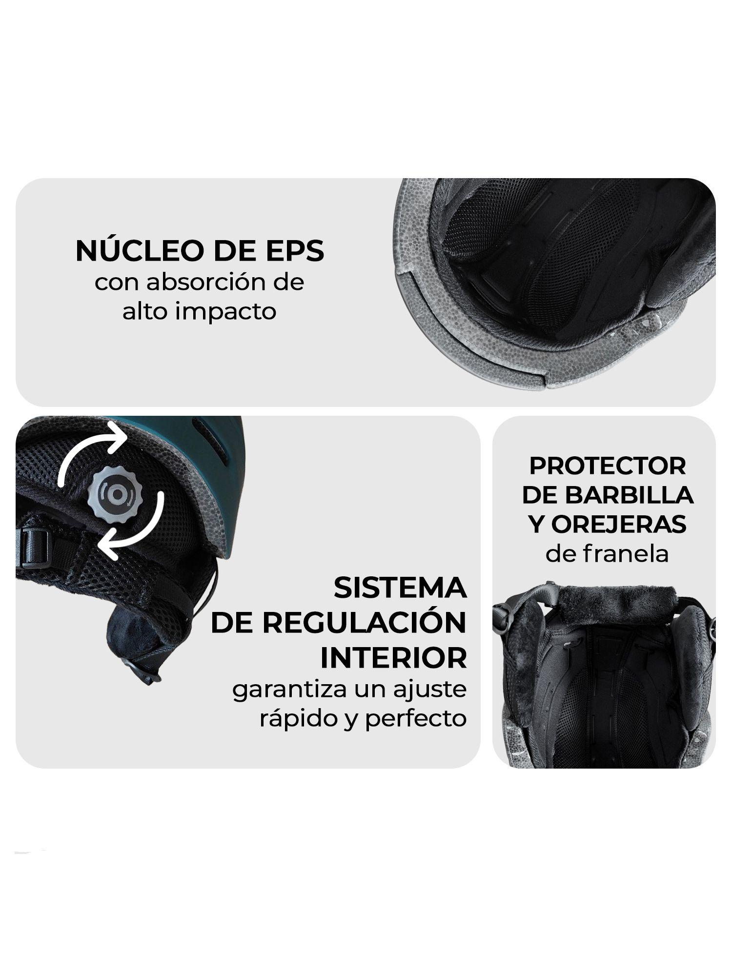 Casco De Ski y Snowboard Kano Patrol Ajustable Petróleo-4
