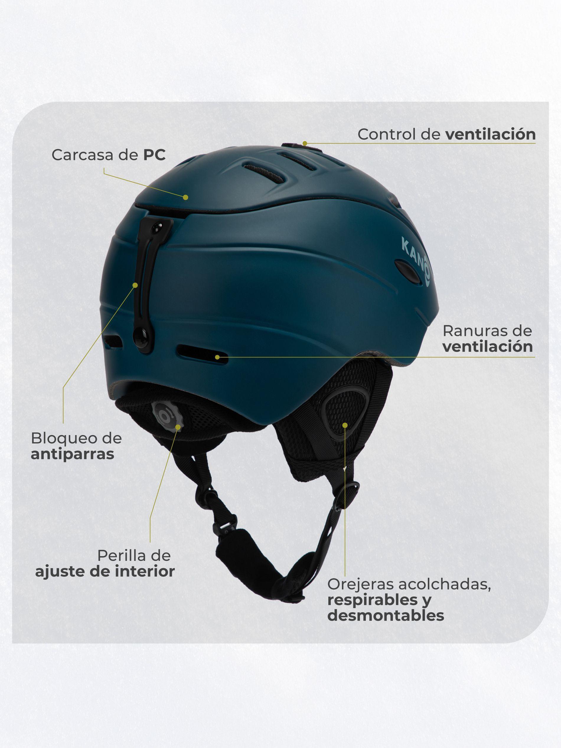 Casco De Ski y Snowboard Kano Patrol Ajustable Petróleo-3