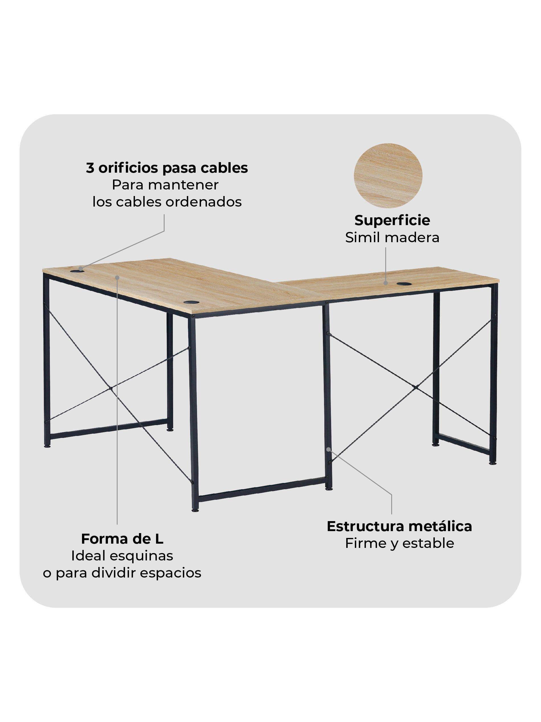 Escritorio Esquinero Top Living Desk 11 Industrial en L-4