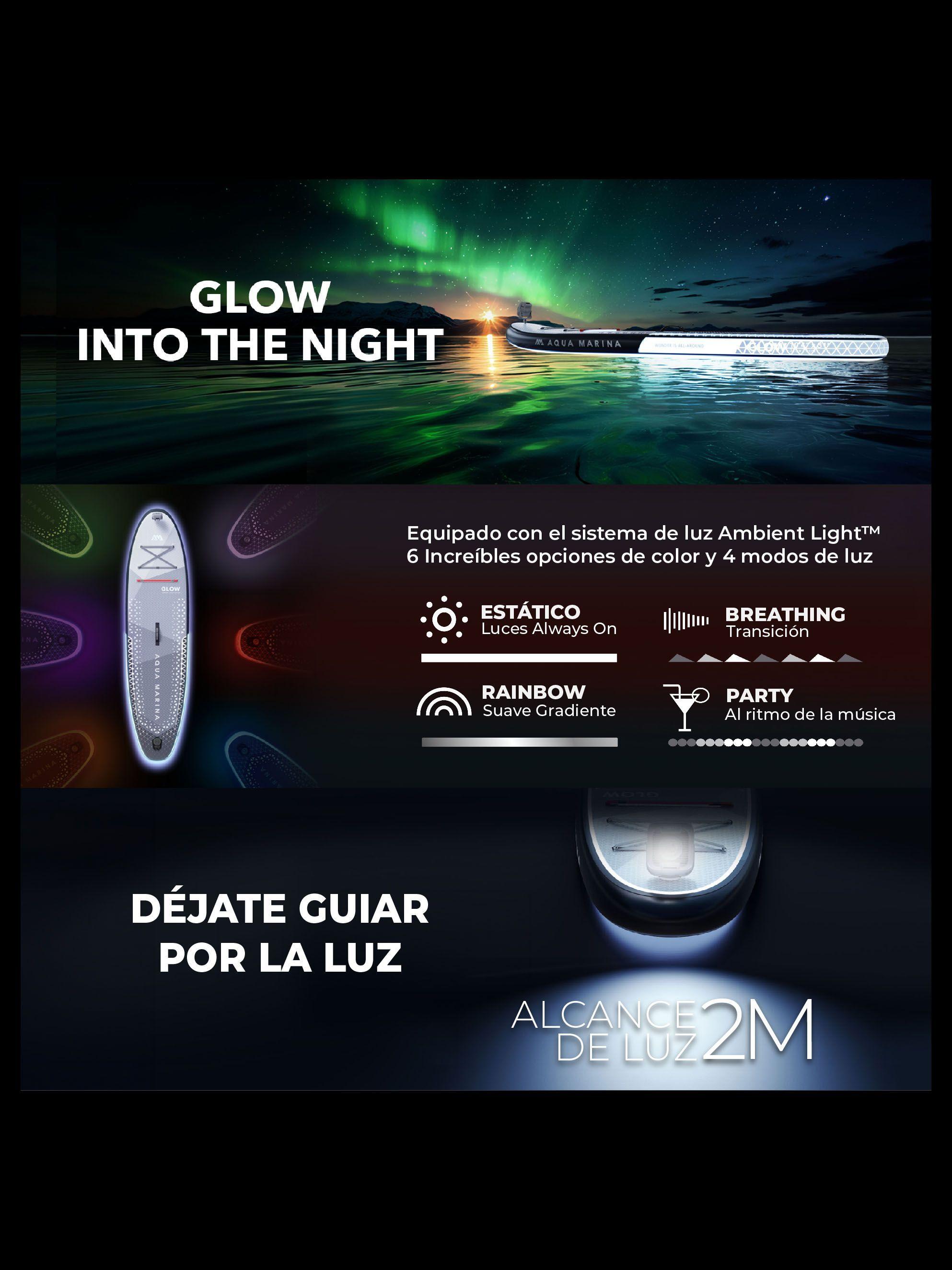 Stand Up Paddle con Luces Aqua Marina GLOW SUP Inflable-4