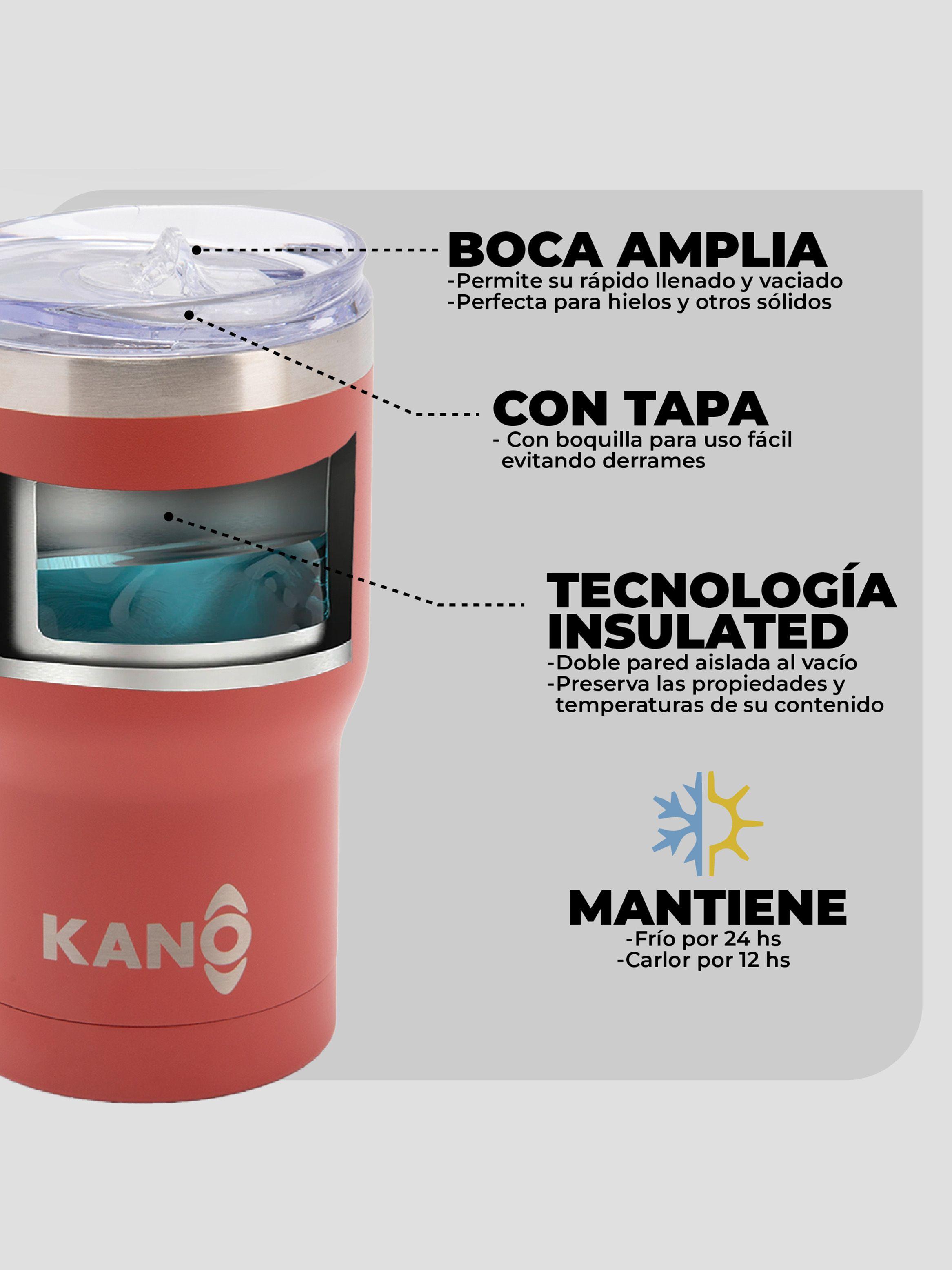 Termo Insulado Burdeo / Termo 400 ml Kano-5
