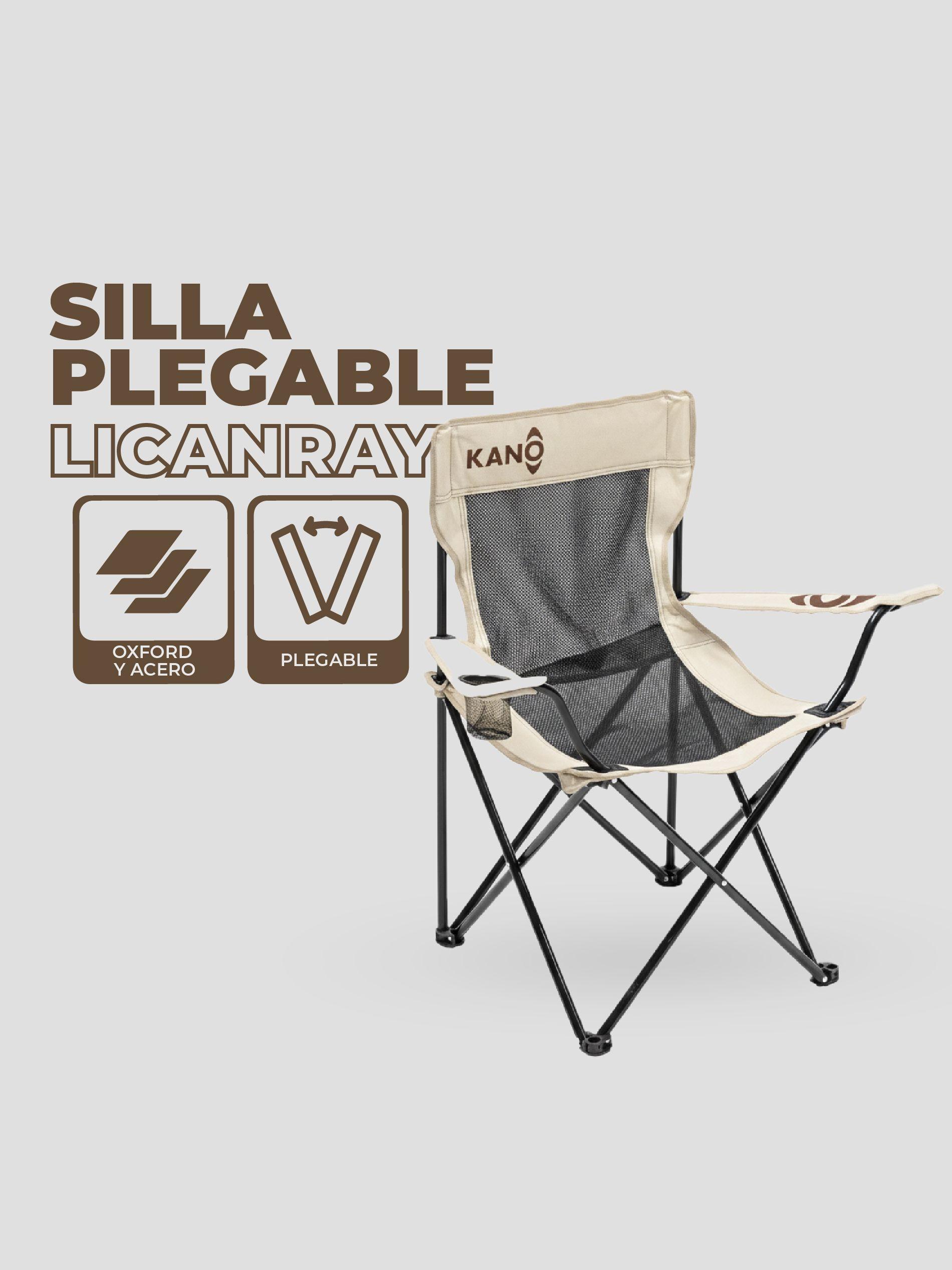 Silla Plegable Para Camping Kano Licanray Respirable Liviana-2
