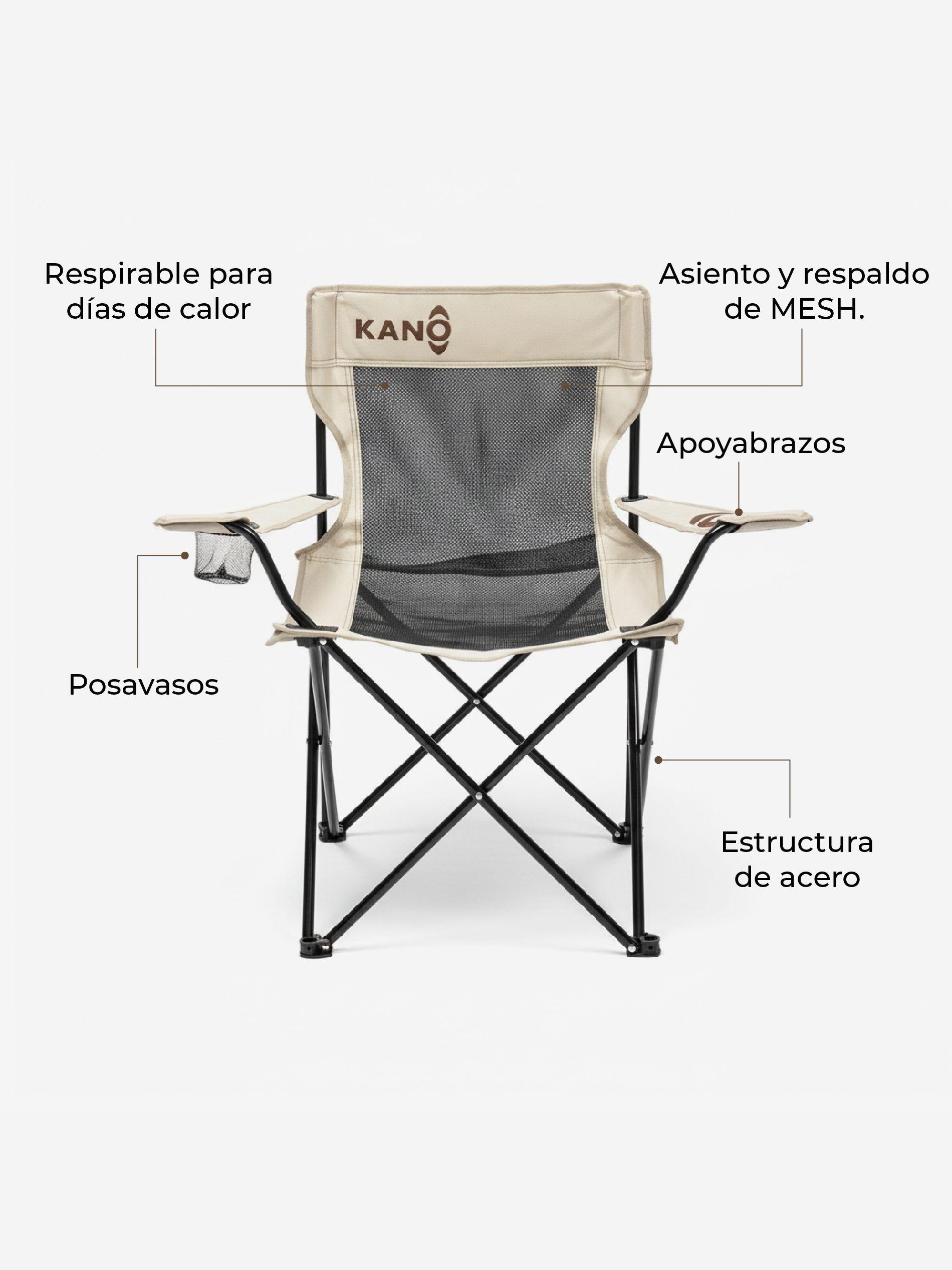 Silla Plegable Para Camping Kano Licanray Respirable Liviana-3