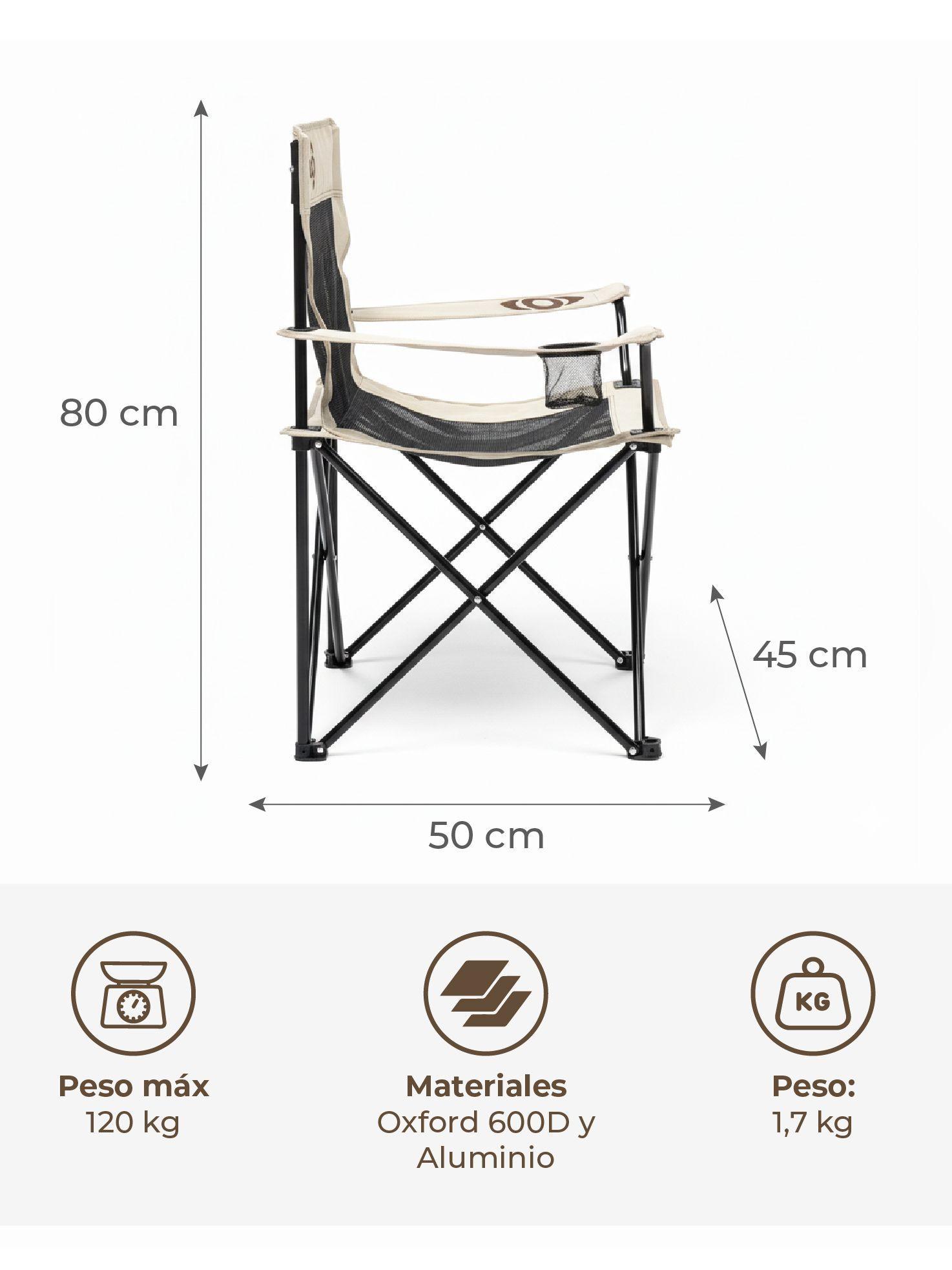 Silla Plegable Para Camping Kano Licanray Respirable Liviana-4