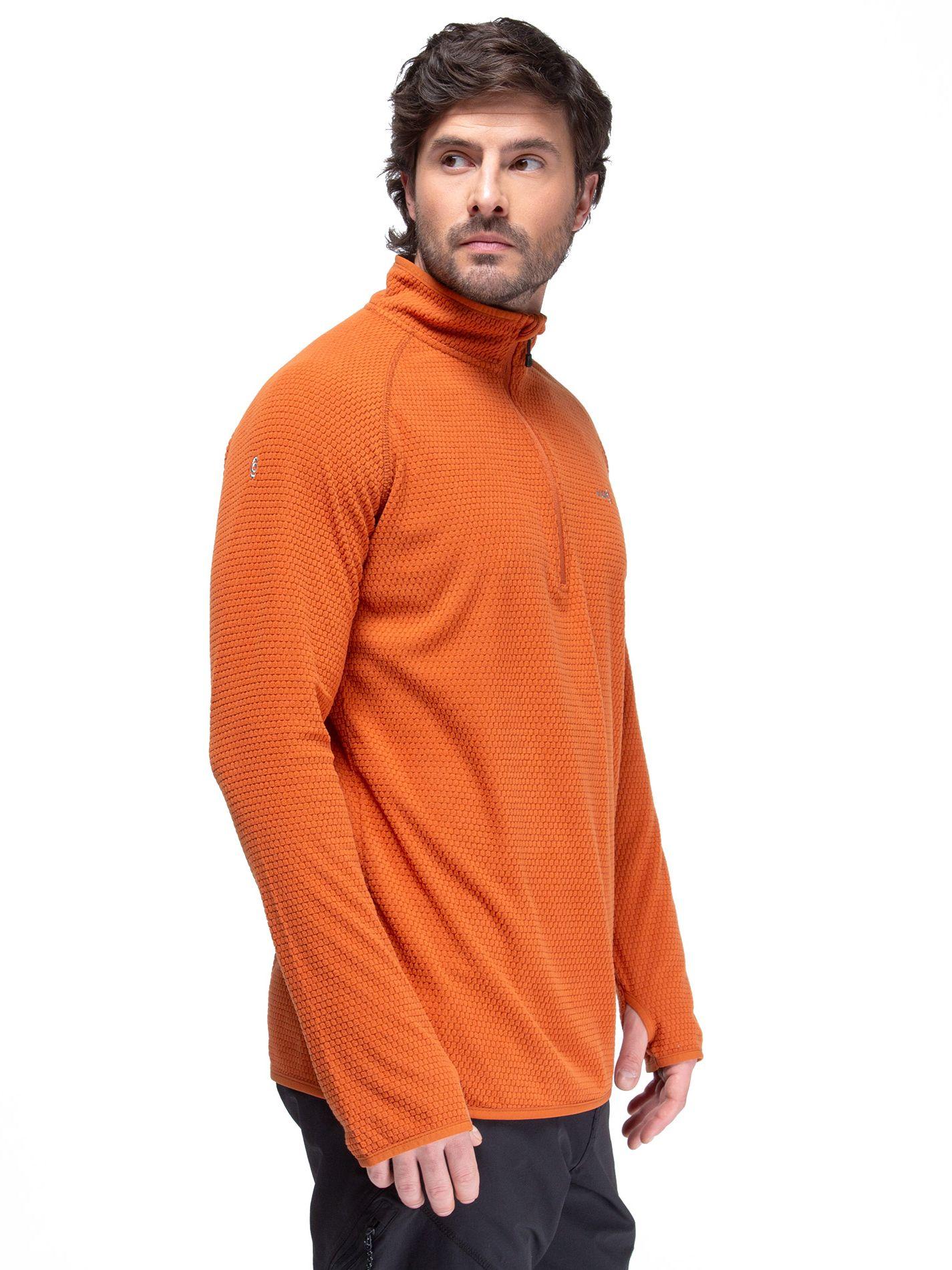 Poleron Hombre Nano Fleece Terracota Kano Tineo Deportivo-6