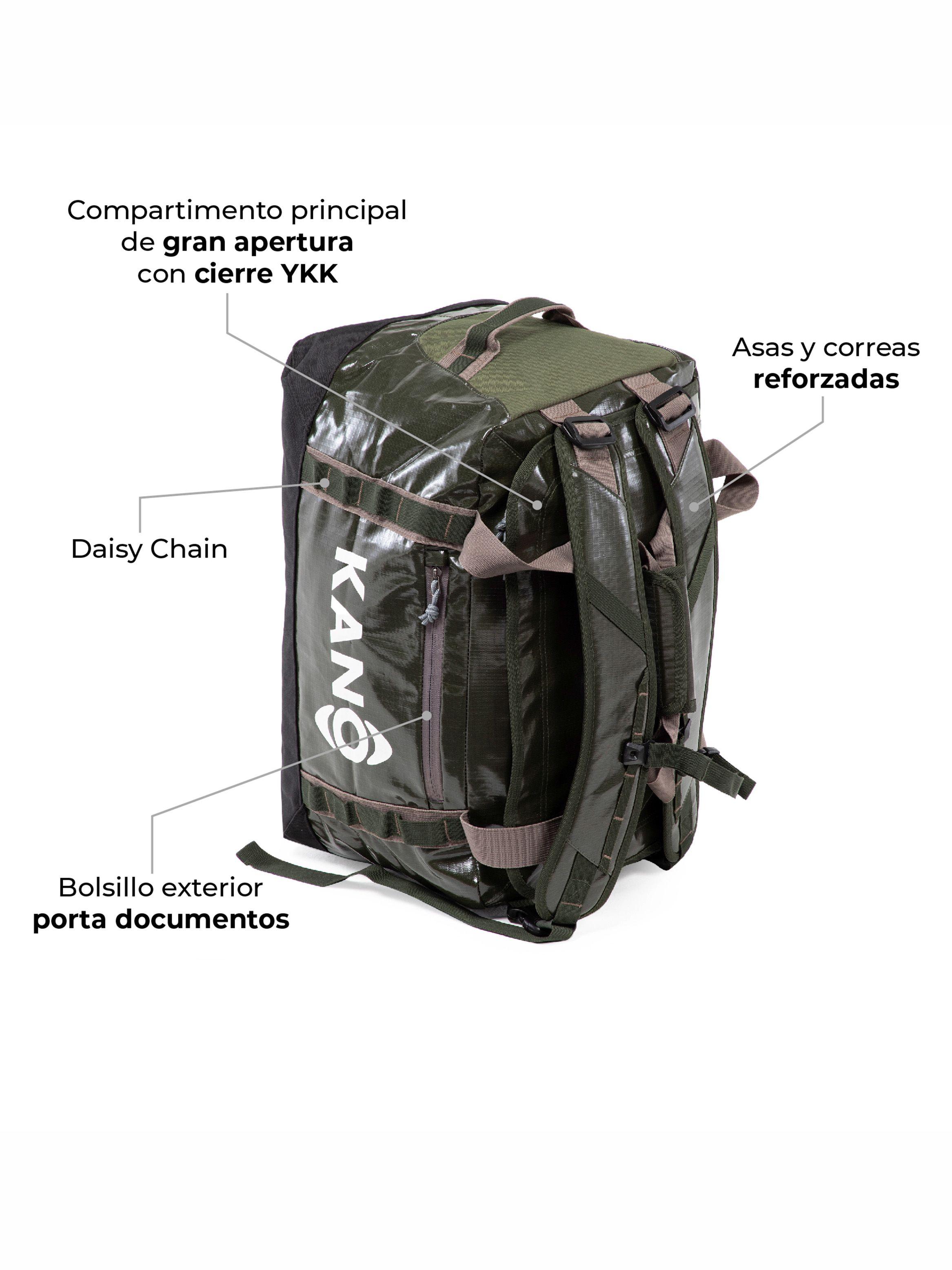 Bolso Mochila Impermeable Verde Kano Outdoor 40L Plegable-2