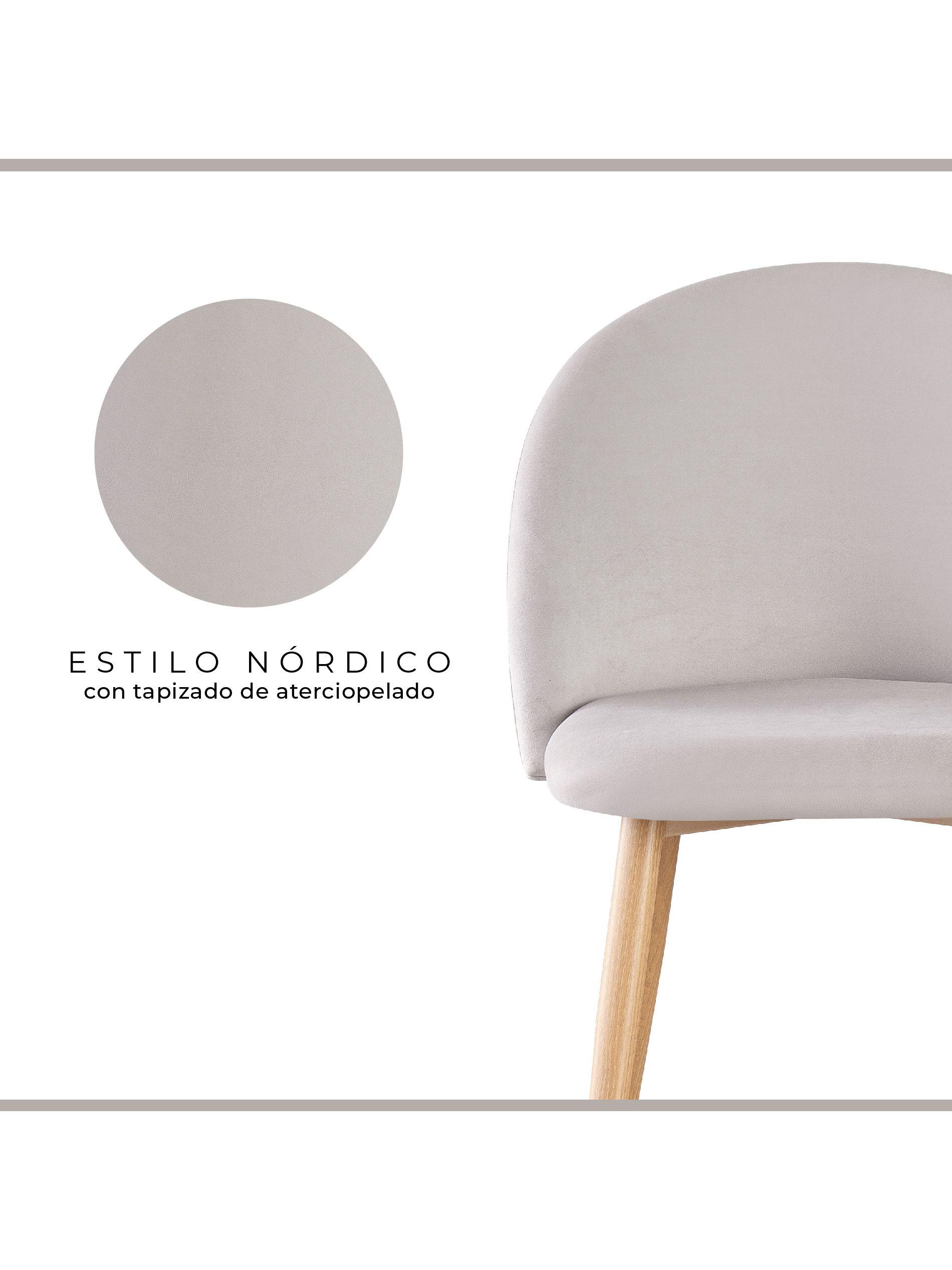 Set x4 Sillas de Comedor Top Living Dinka Cielo Terciopelo-3
