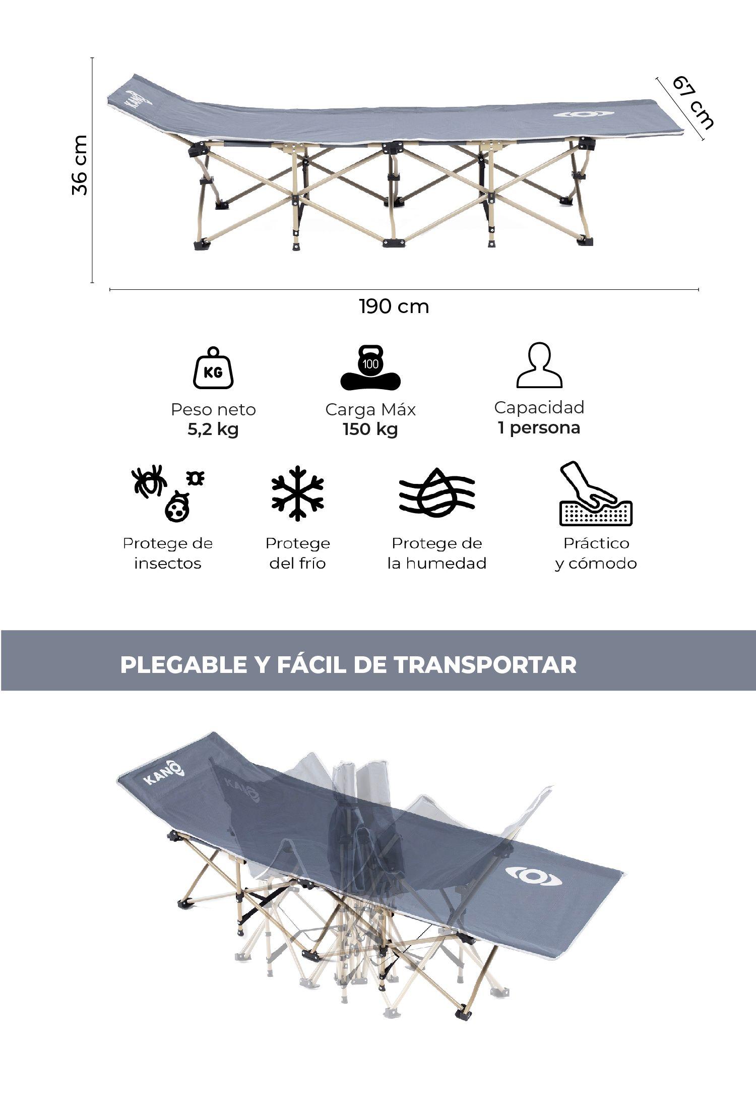 Catre Plegable Kano Dickson Cama Para Camping-3