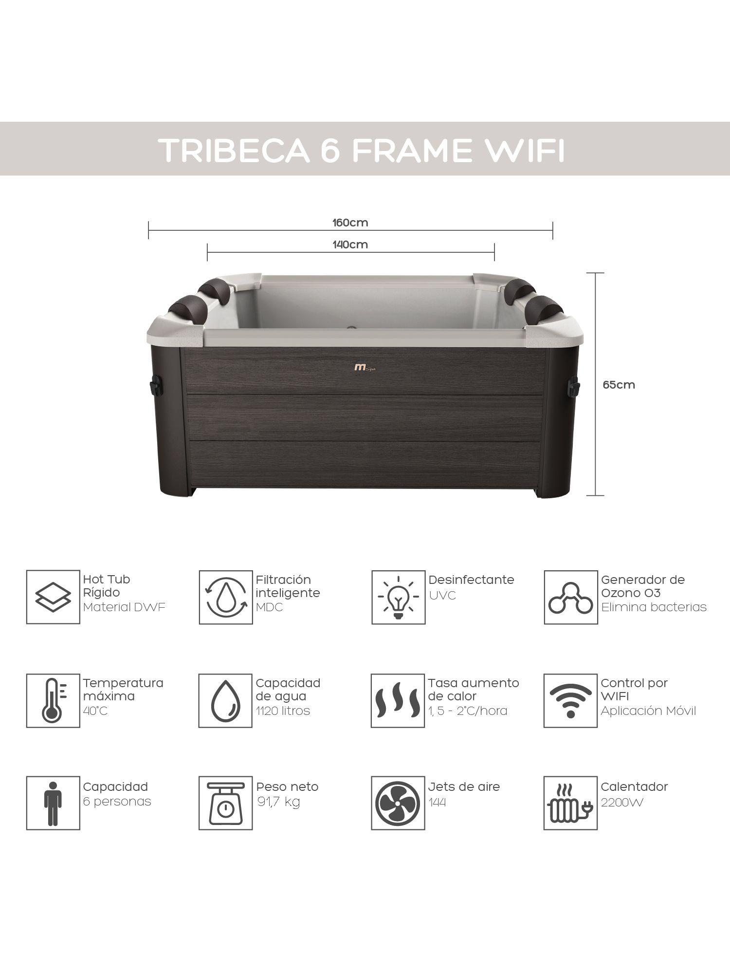 Hot Tub Tribeca Frame WiFi Para 6 Personas MSpa-2