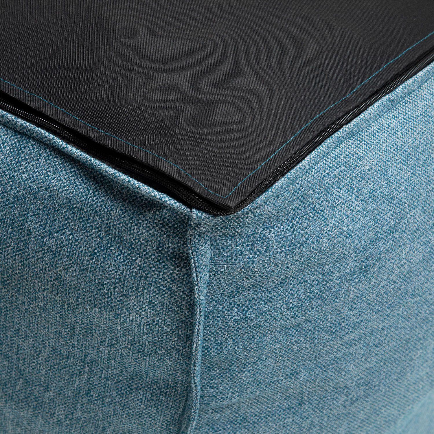 Sillón Pouf con Apoya Piés Celeste / Sillón Relan-6