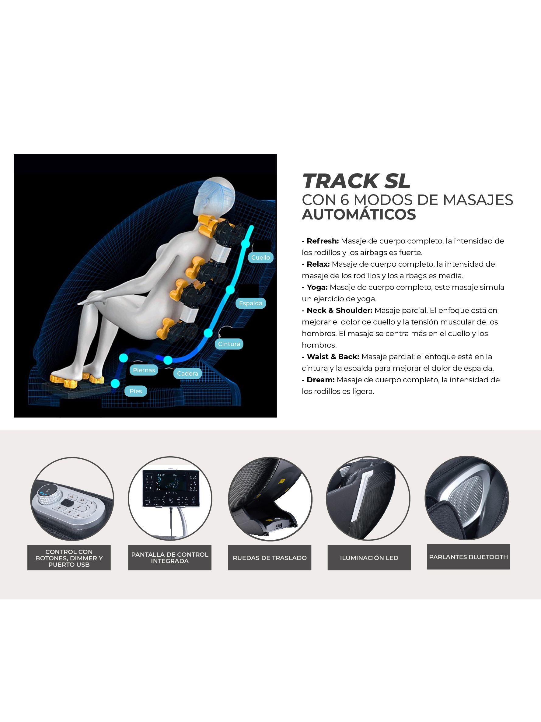 Sillón de Masajes R3000 Reclinable con Gravedad Zero Relan-5