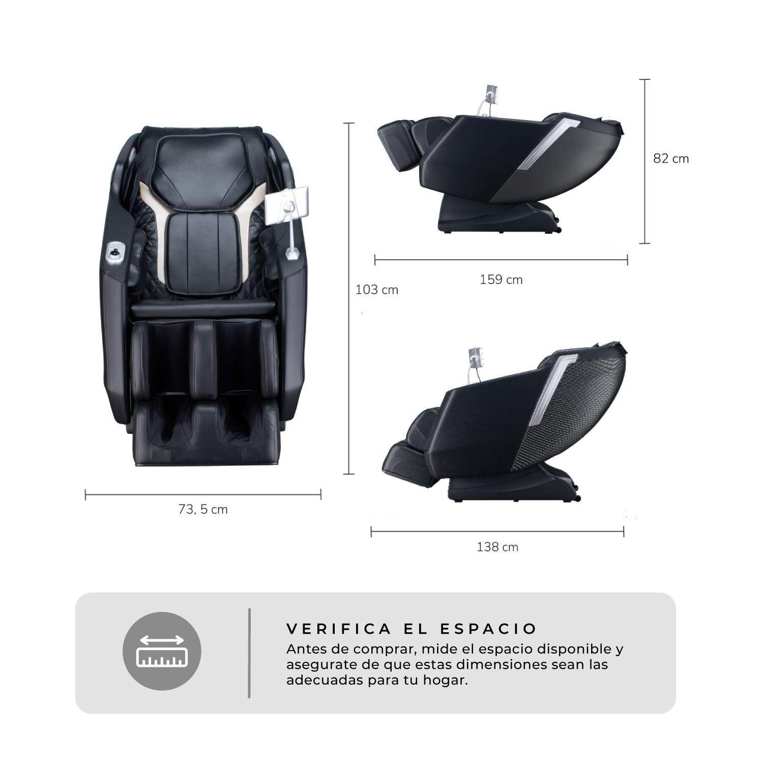Sillón de Masajes R3000 Reclinable con Gravedad Zero Relan-9