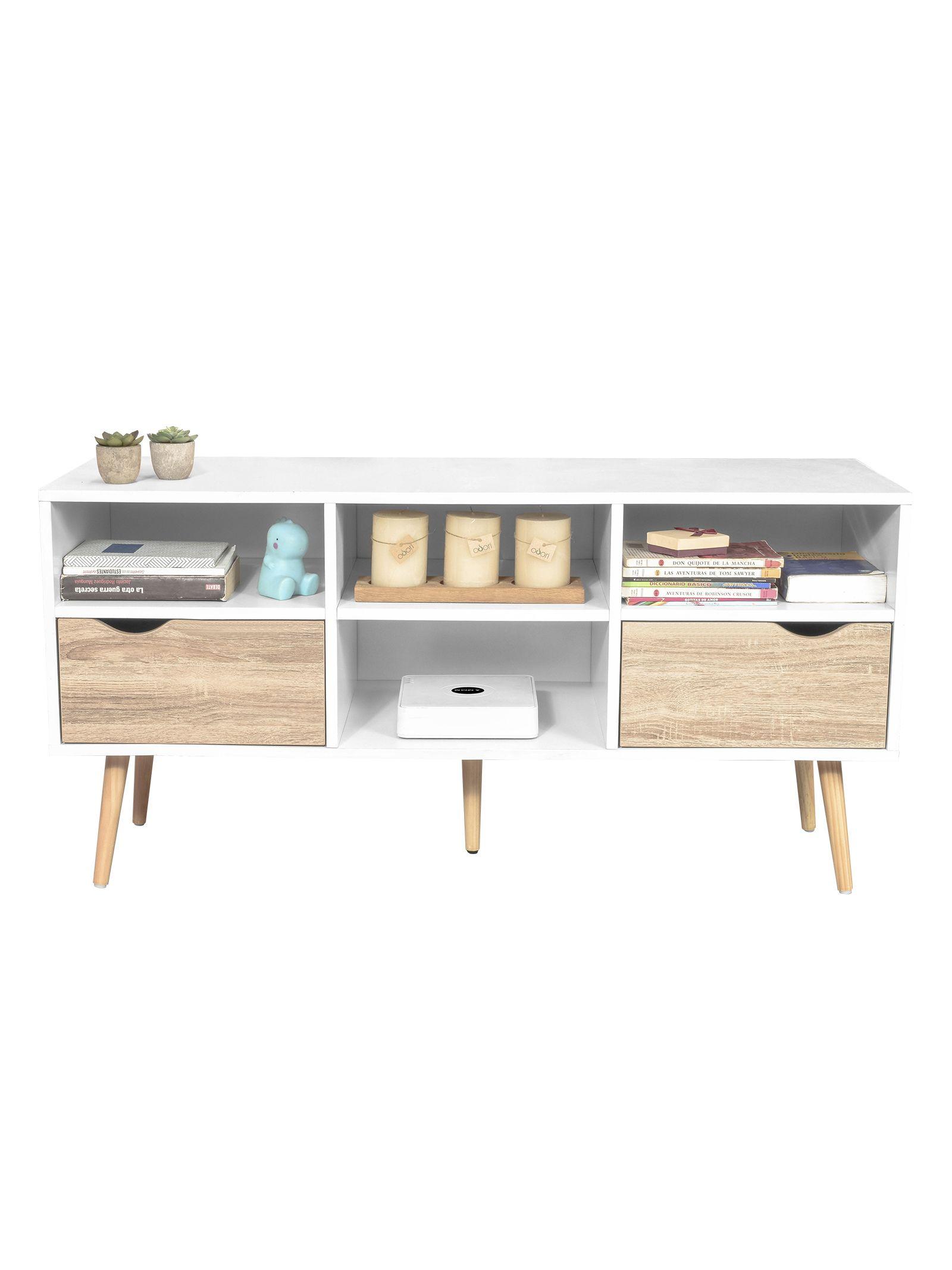 Rack de TV Top Living Bolonia con Cajones 117cm Nórdico-8