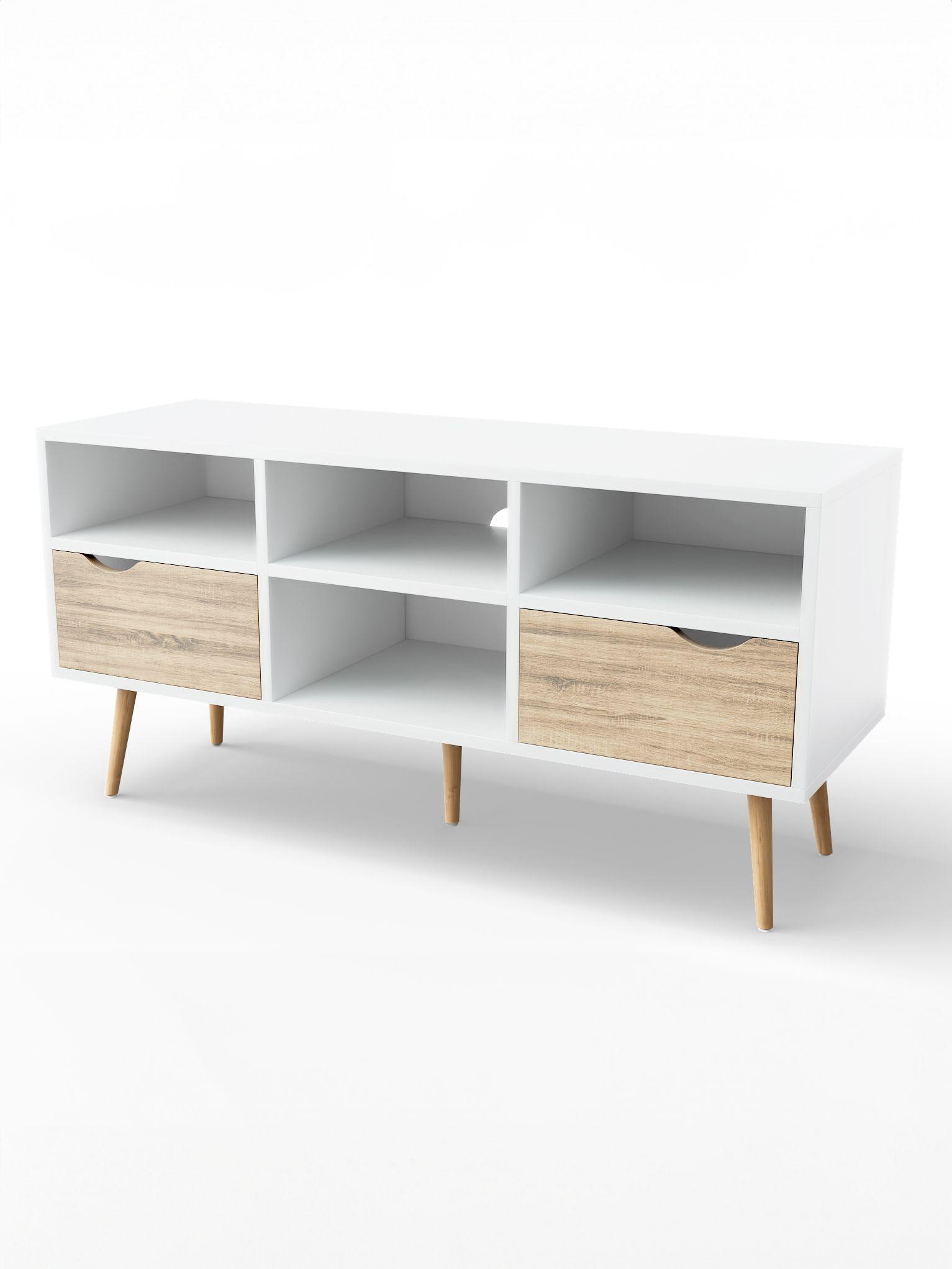 Rack de TV Top Living Bolonia con Cajones 117cm Nórdico-7