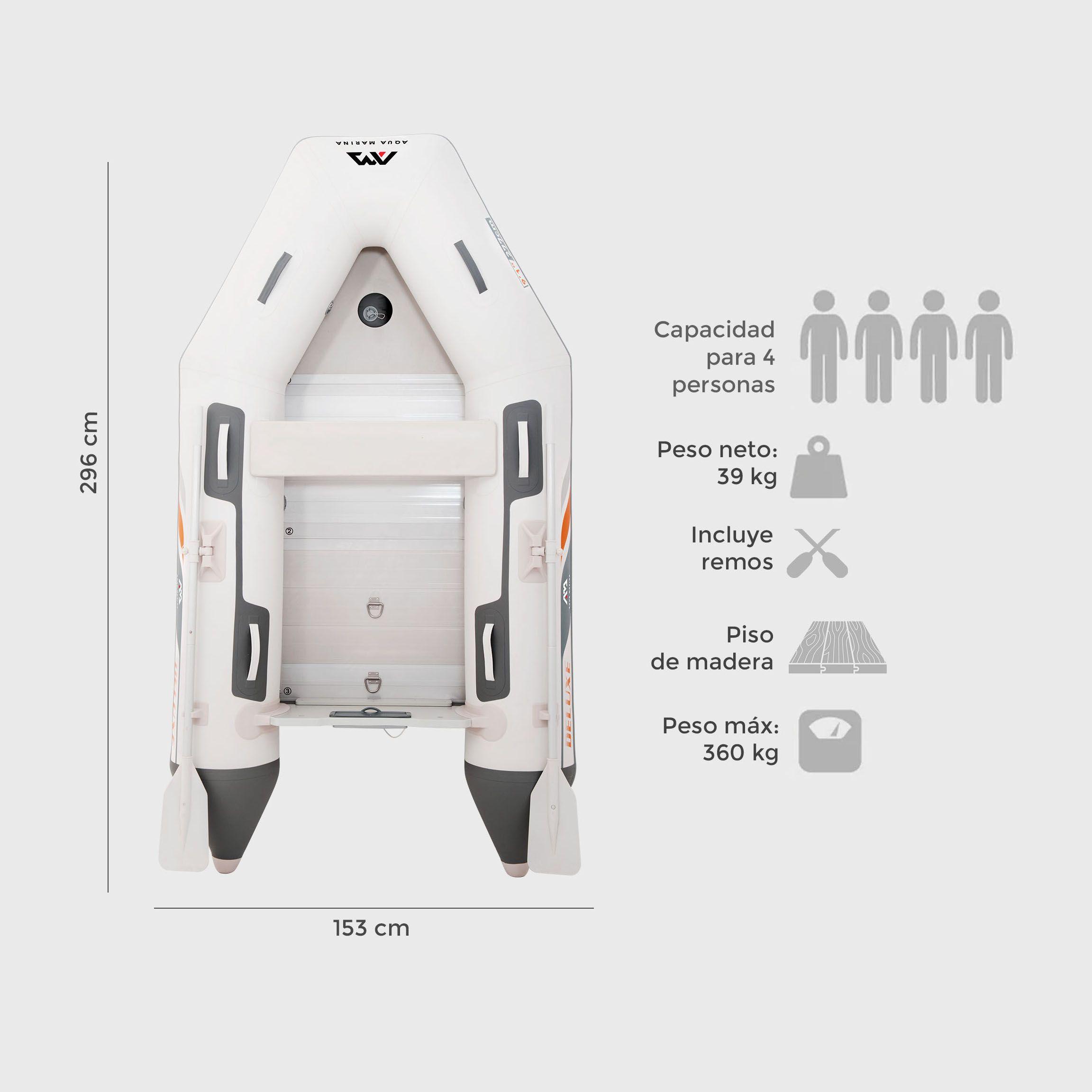 Bote Inflable A-Deluxe 3 Mts Con Para 4 Personas Aqua Marina-3