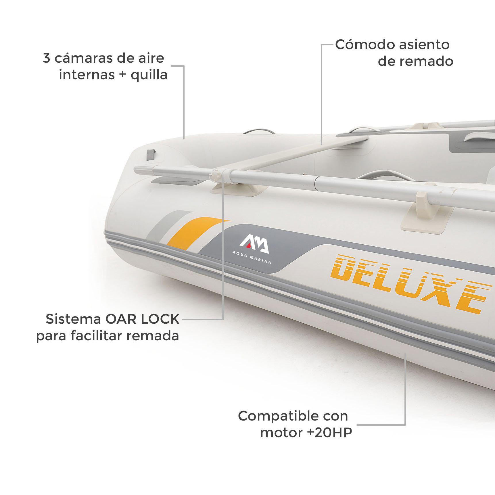 Bote Inflable A-Deluxe 3 Mts Con Para 4 Personas Aqua Marina-4