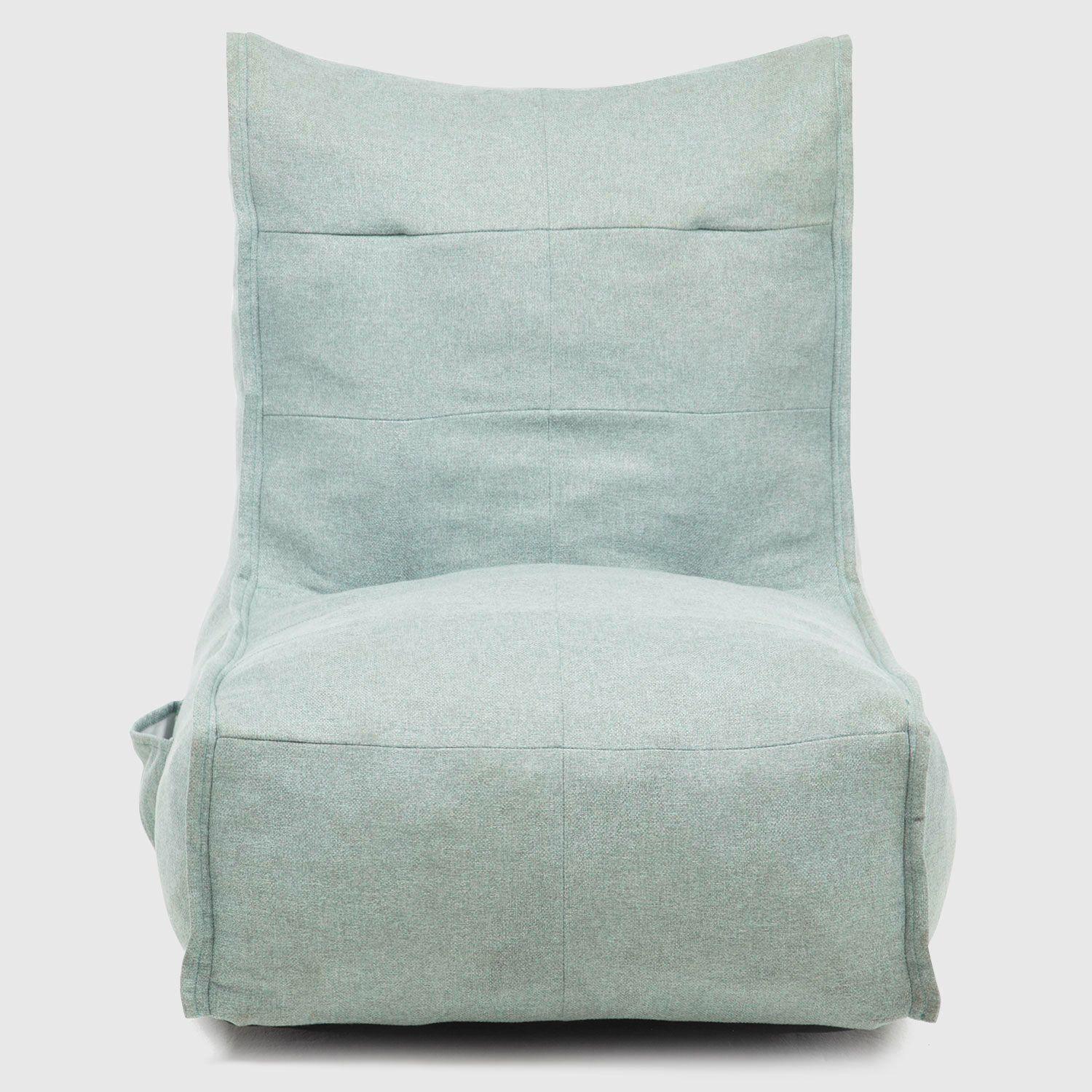 Sillón Pouf / Puff Verde Claro Con Respaldo Relan-1