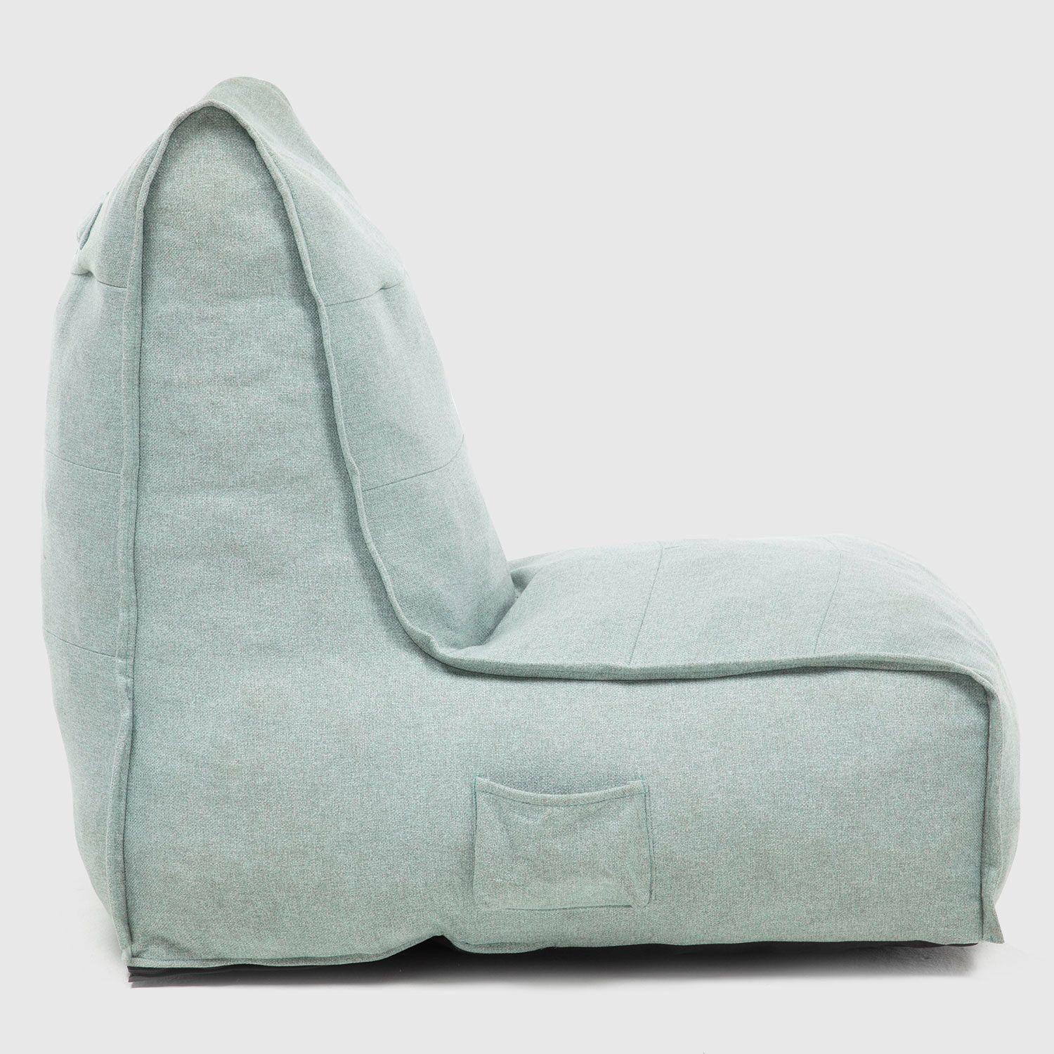 Sillón Pouf / Puff Verde Claro Con Respaldo Relan-2