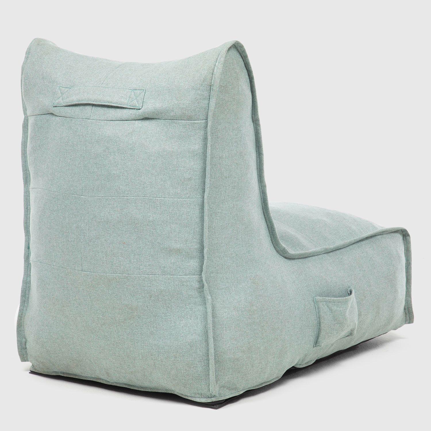 Sillón Pouf / Puff Verde Claro Con Respaldo Relan-3