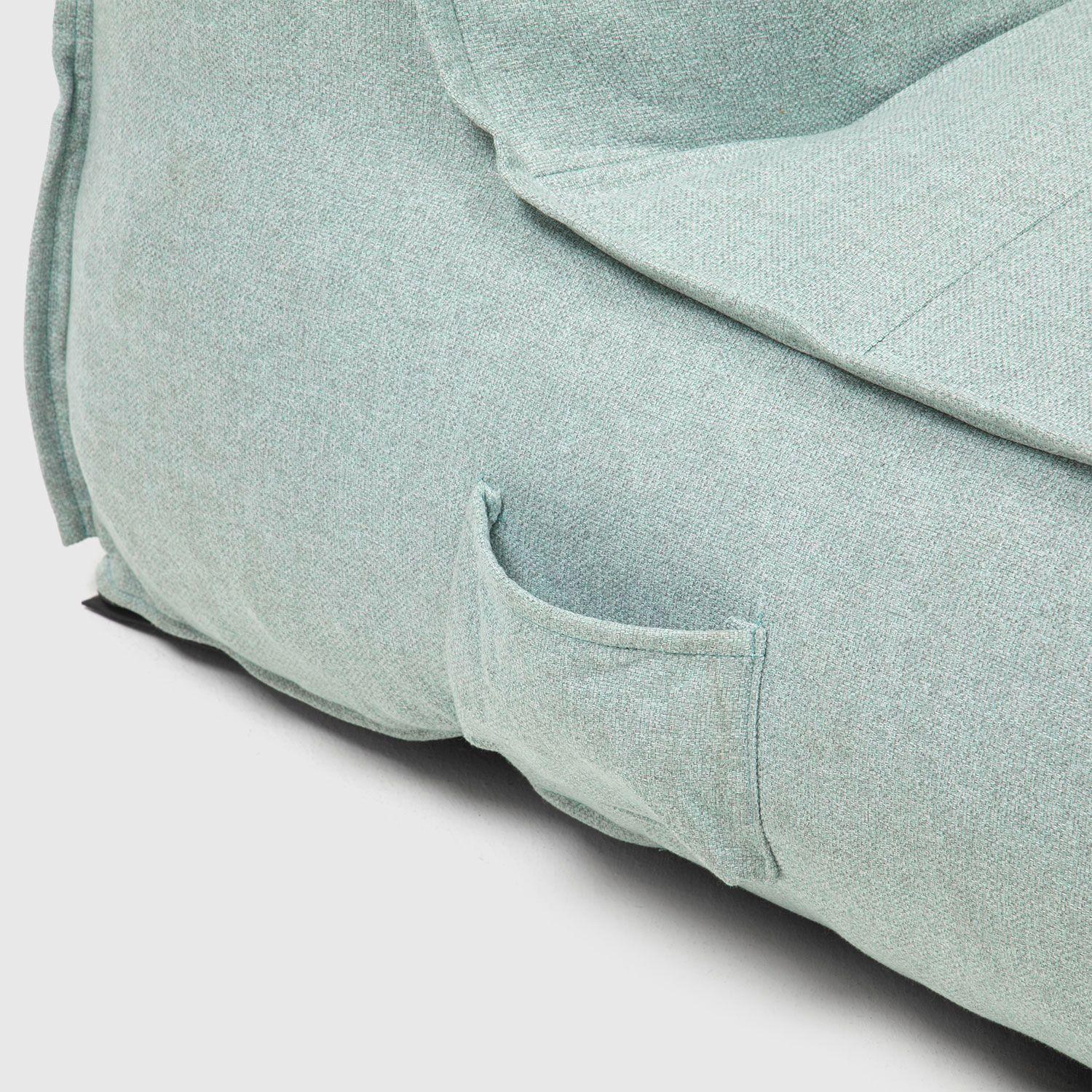 Sillón Pouf / Puff Verde Claro Con Respaldo Relan-5
