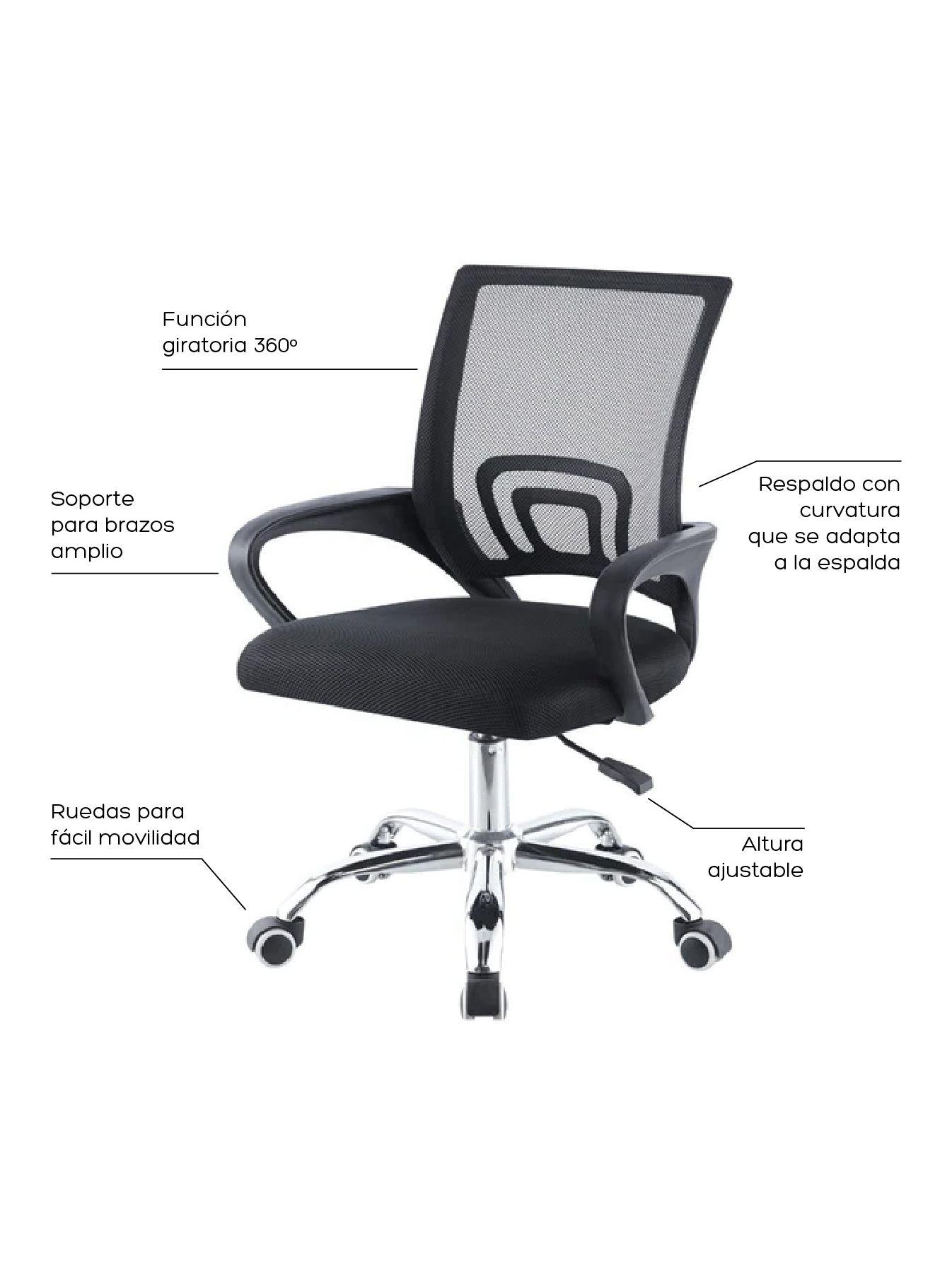 Silla de Oficina Mesh Relan Ergonómica Ejecutiva Giratoria-4