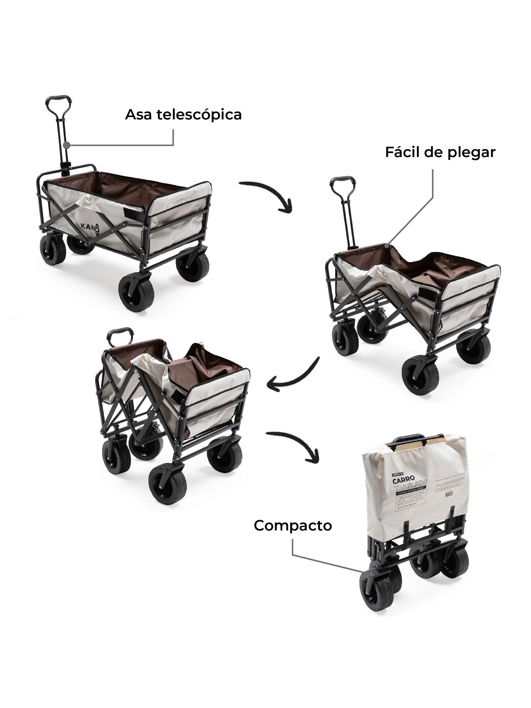 Carro de Transporte Plegable Kano Sherpa 2.0 Tapa Abatible-6