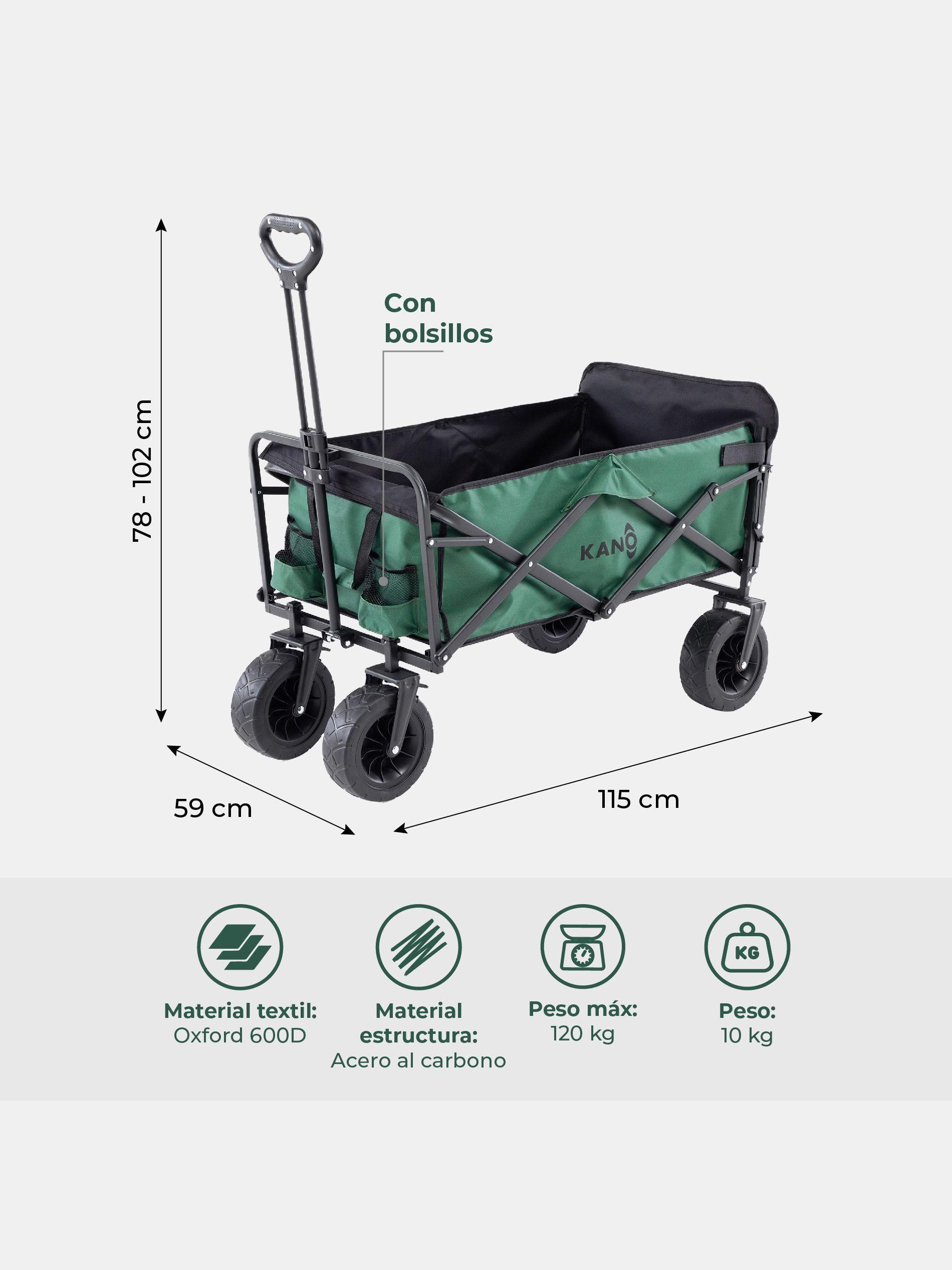 Carro de Transporte Plegable Kano Sherpa 2.0 Tapa Abatible-3