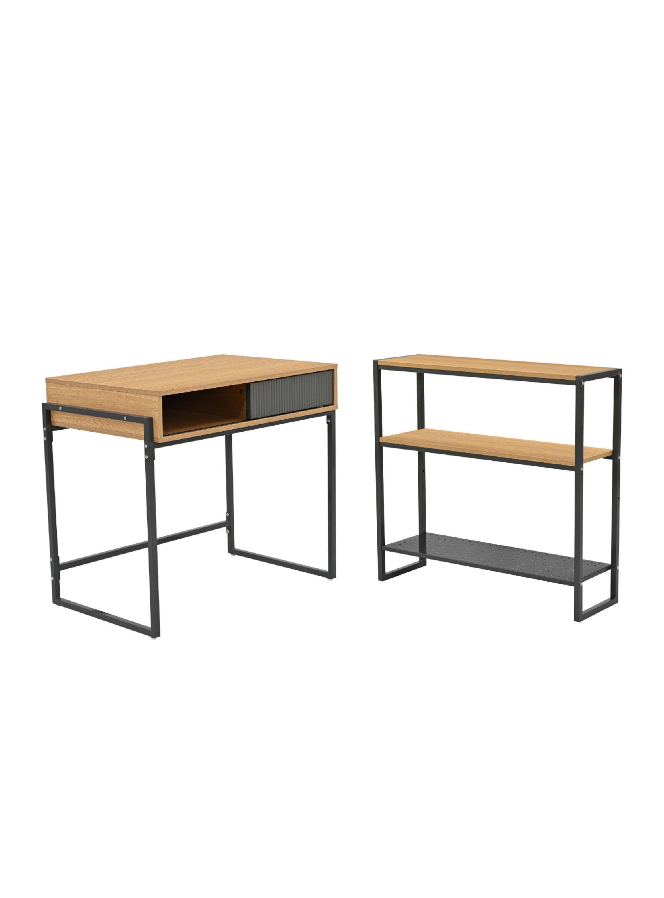 Escritorio Desk 26 Relan con Estanteria Estilo Industrial-7