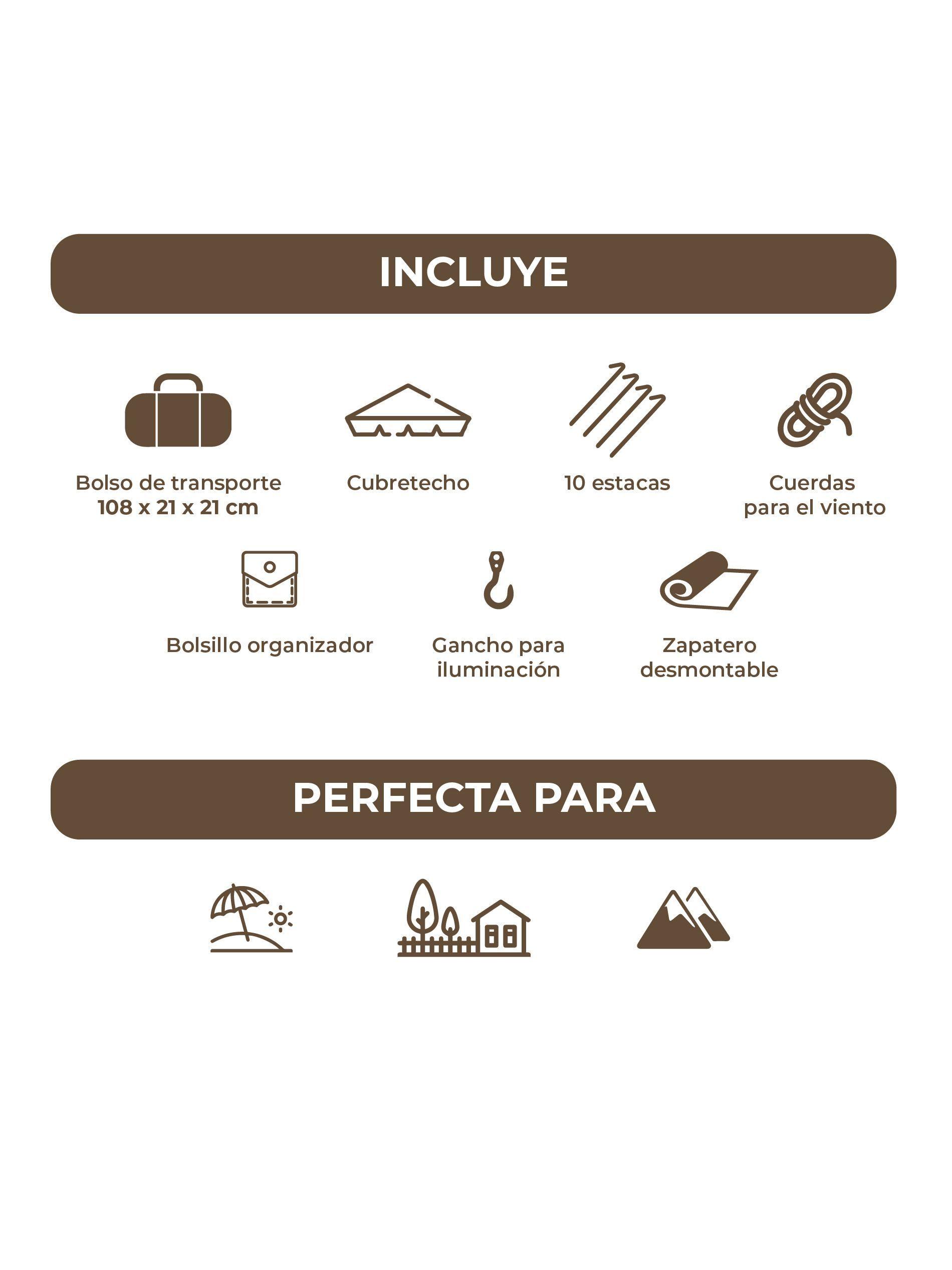 Carpa Laja Camping Automática Instant 4 personas Impermeable-6