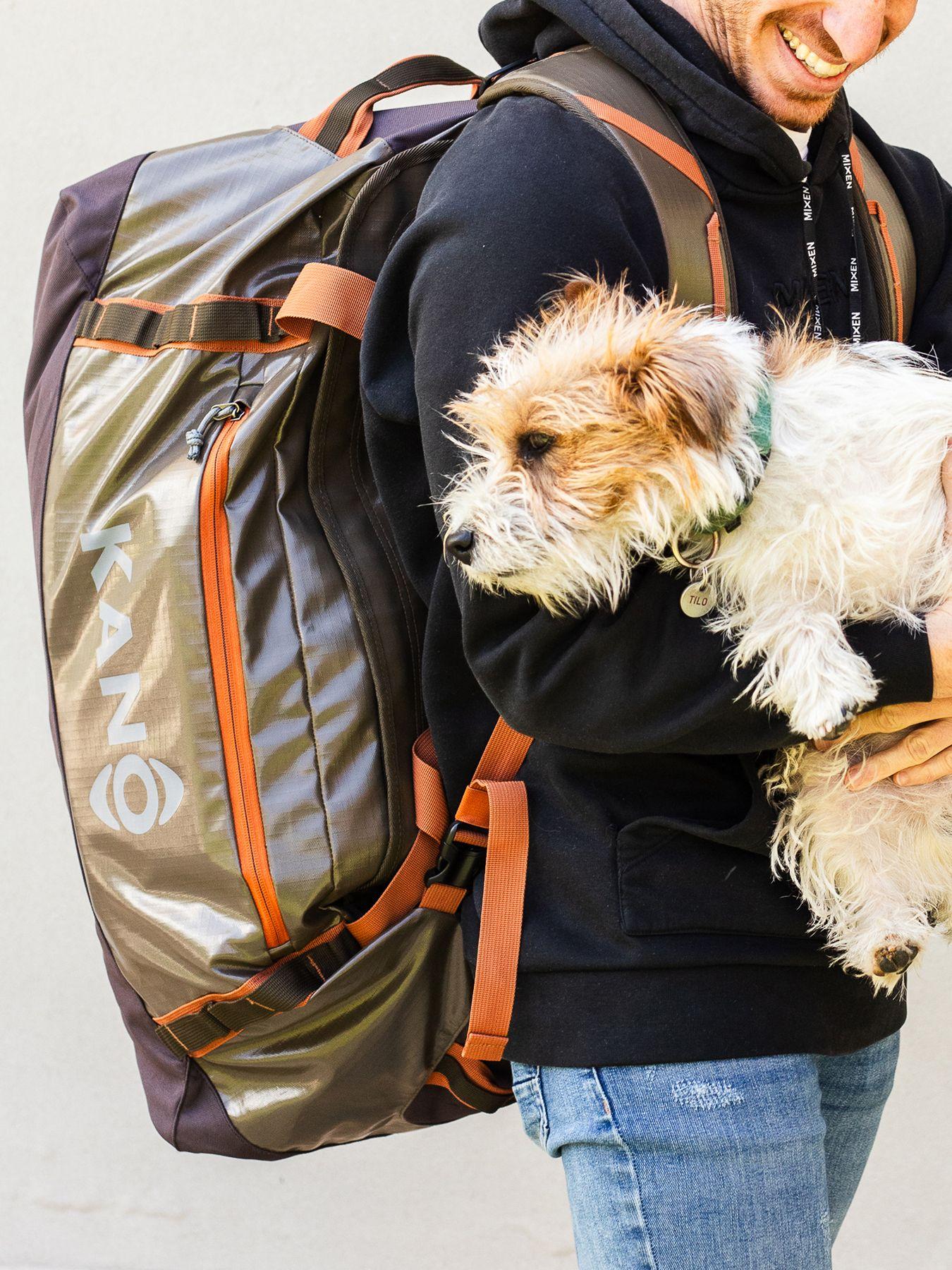 Bolso Mochila Impermeable Kano Outdoor 80L Plegable Café-2