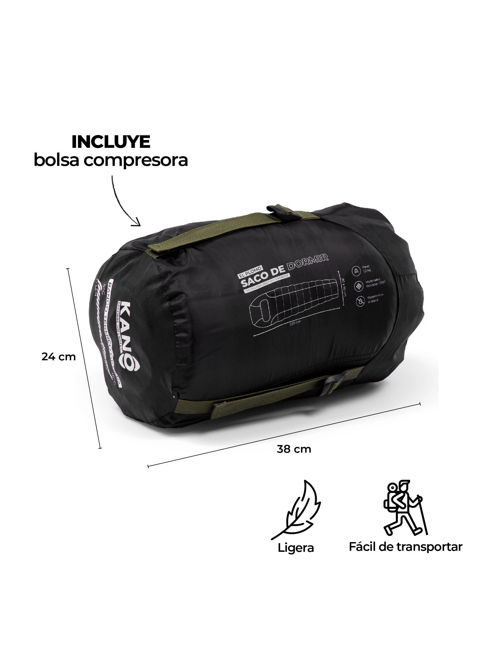 Saco de Dormir Kano El Plomo 0 / 5 / 15°C 1,2 Kg Verde-3