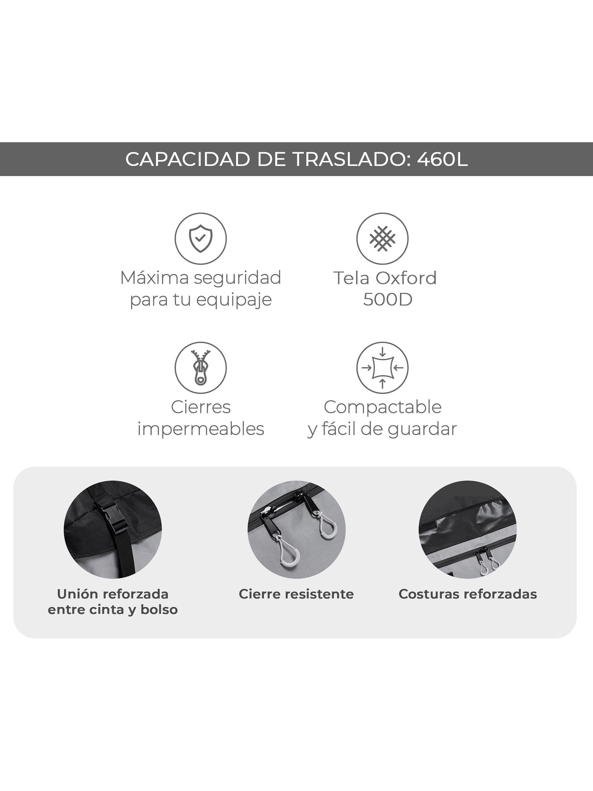 Bolso Classic Porta Equipaje Para Techo de Auto Kano 458L-3
