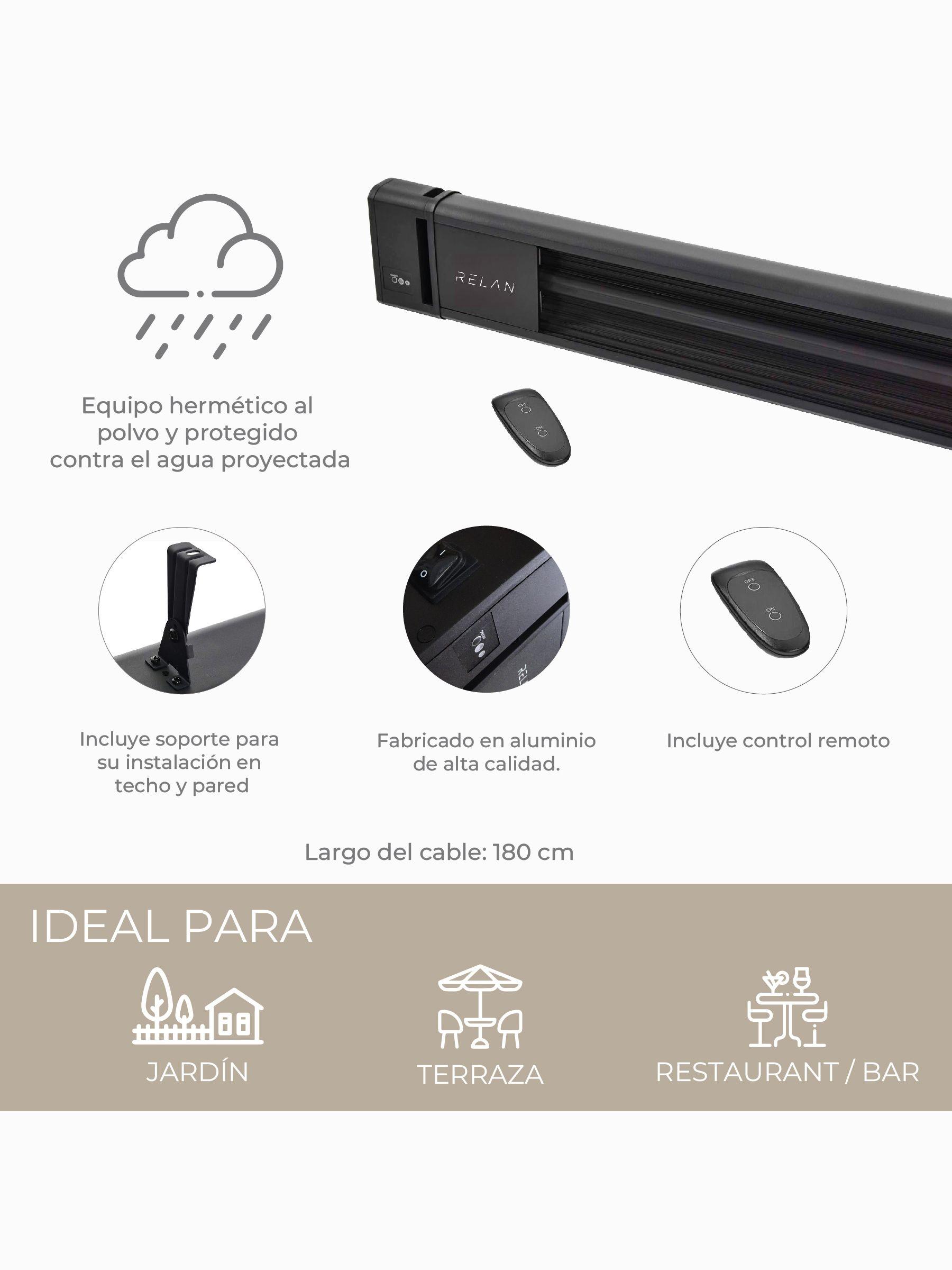 Estufa Exterior Eléctrica Relan de Pared y Techo 2400W-3