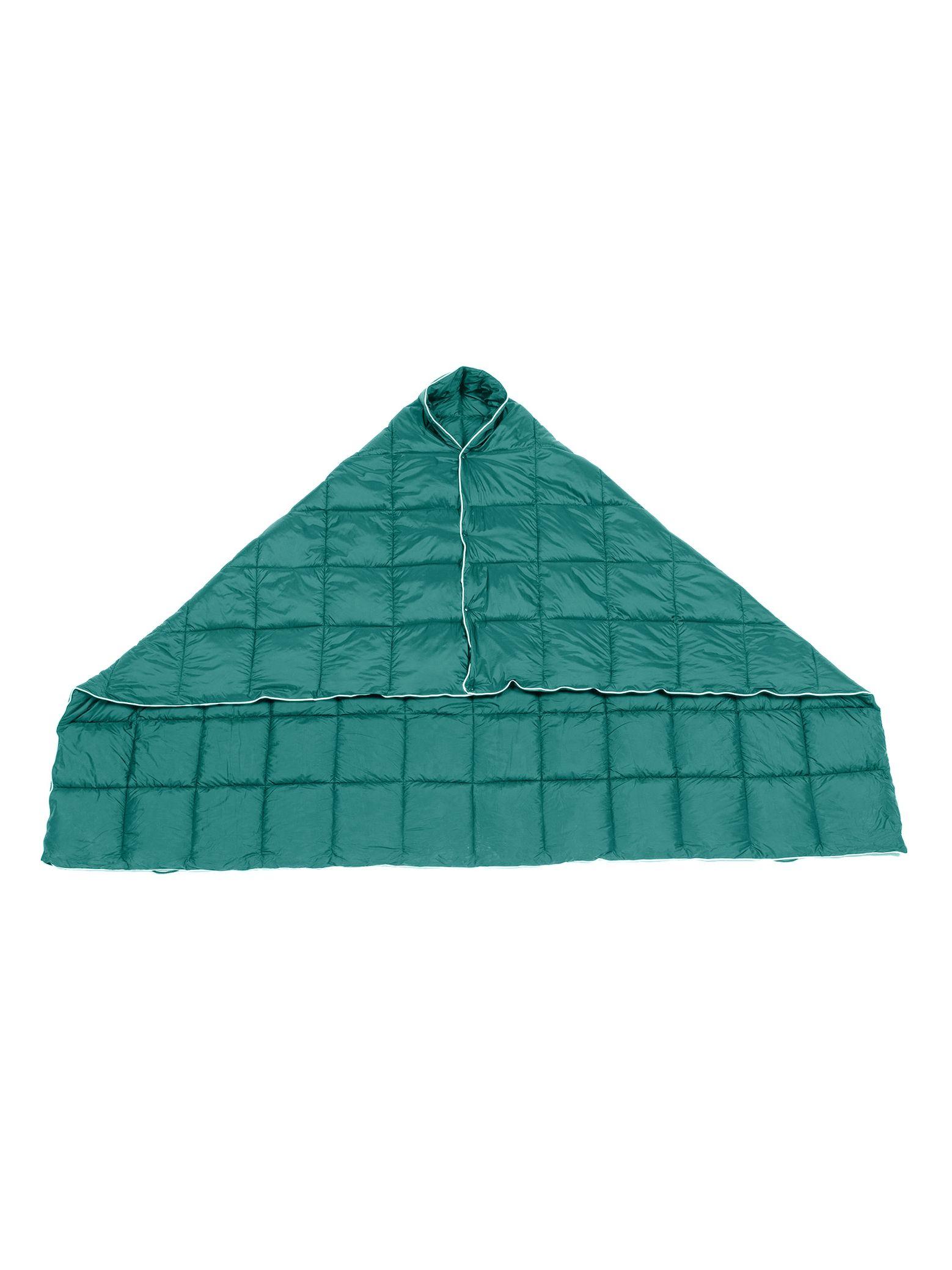 Manta Térmica Camping Kano con Botones Tipo Poncho Verde-8