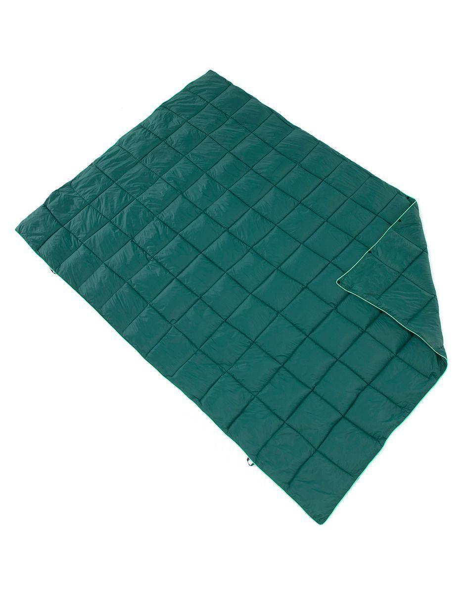 Manta Térmica Camping Kano con Botones Tipo Poncho Verde-5