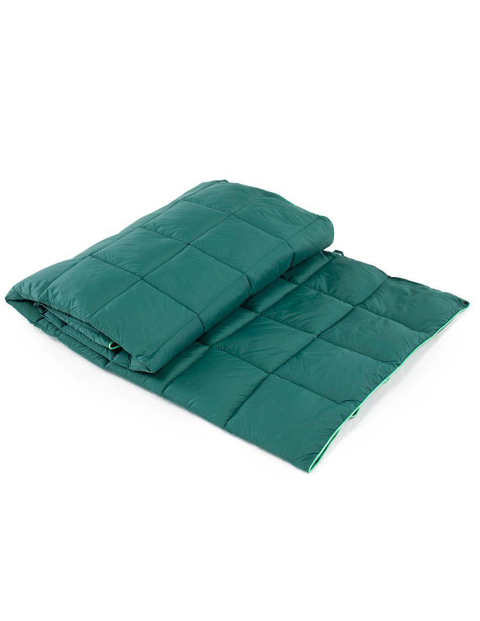 Manta Térmica Camping Kano con Botones Tipo Poncho Verde-4