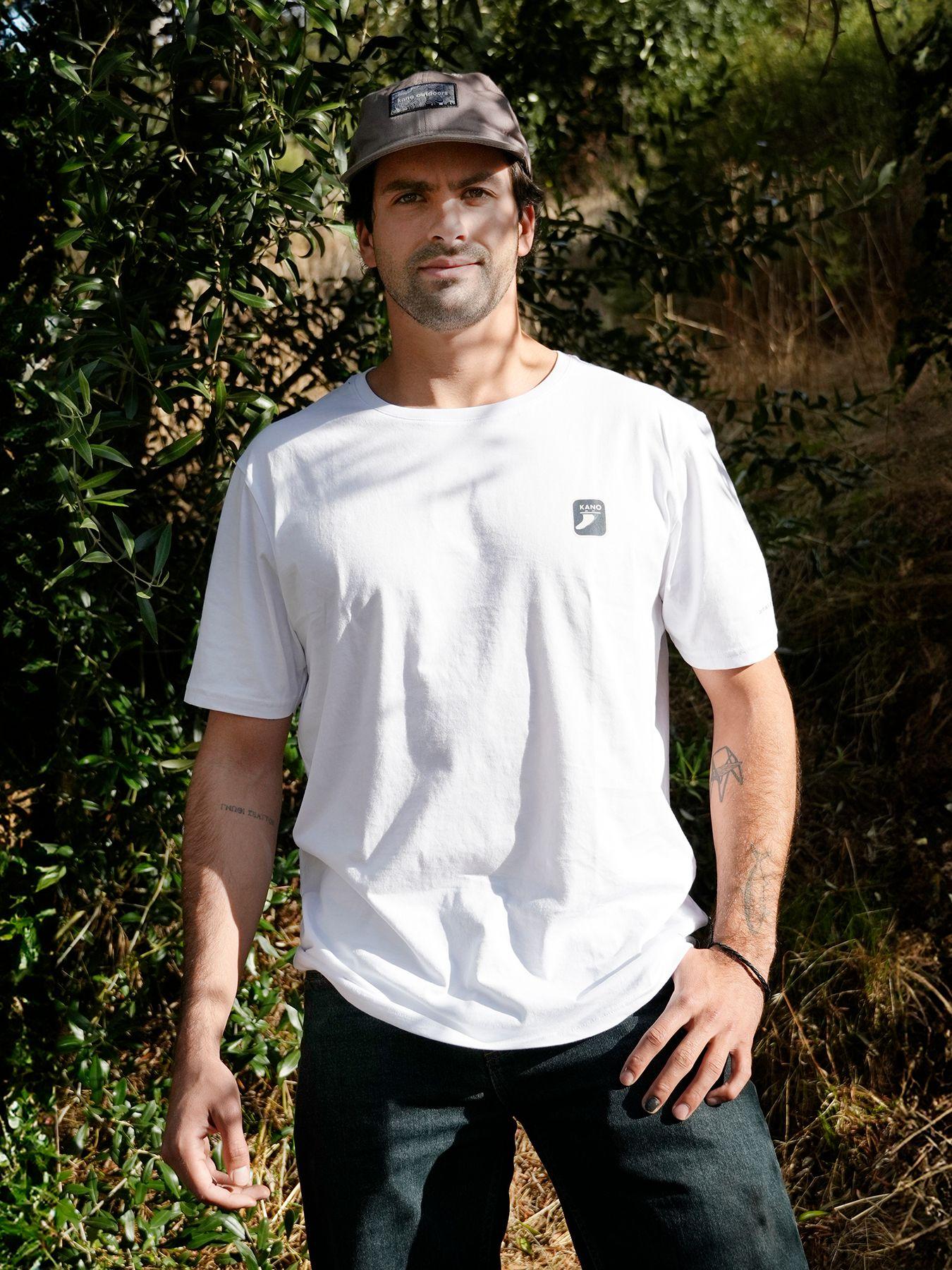 Polera Manga Corta Kano Ritoque 100% Algodón Orgánico Blanco-1